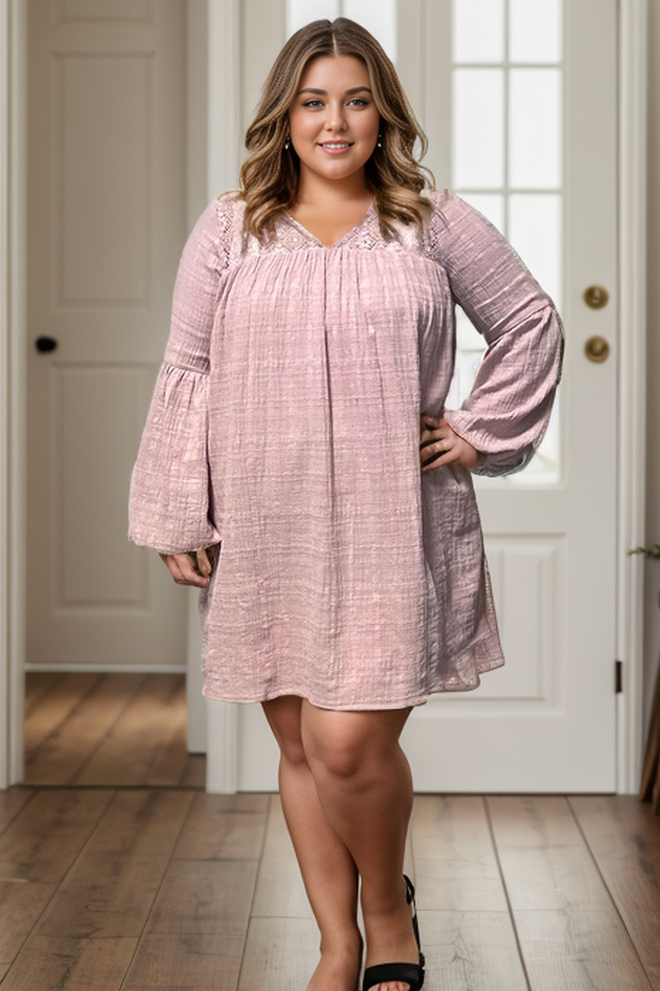 Audry - Mauve Laced Dress  OOTD Boutique Simplified   