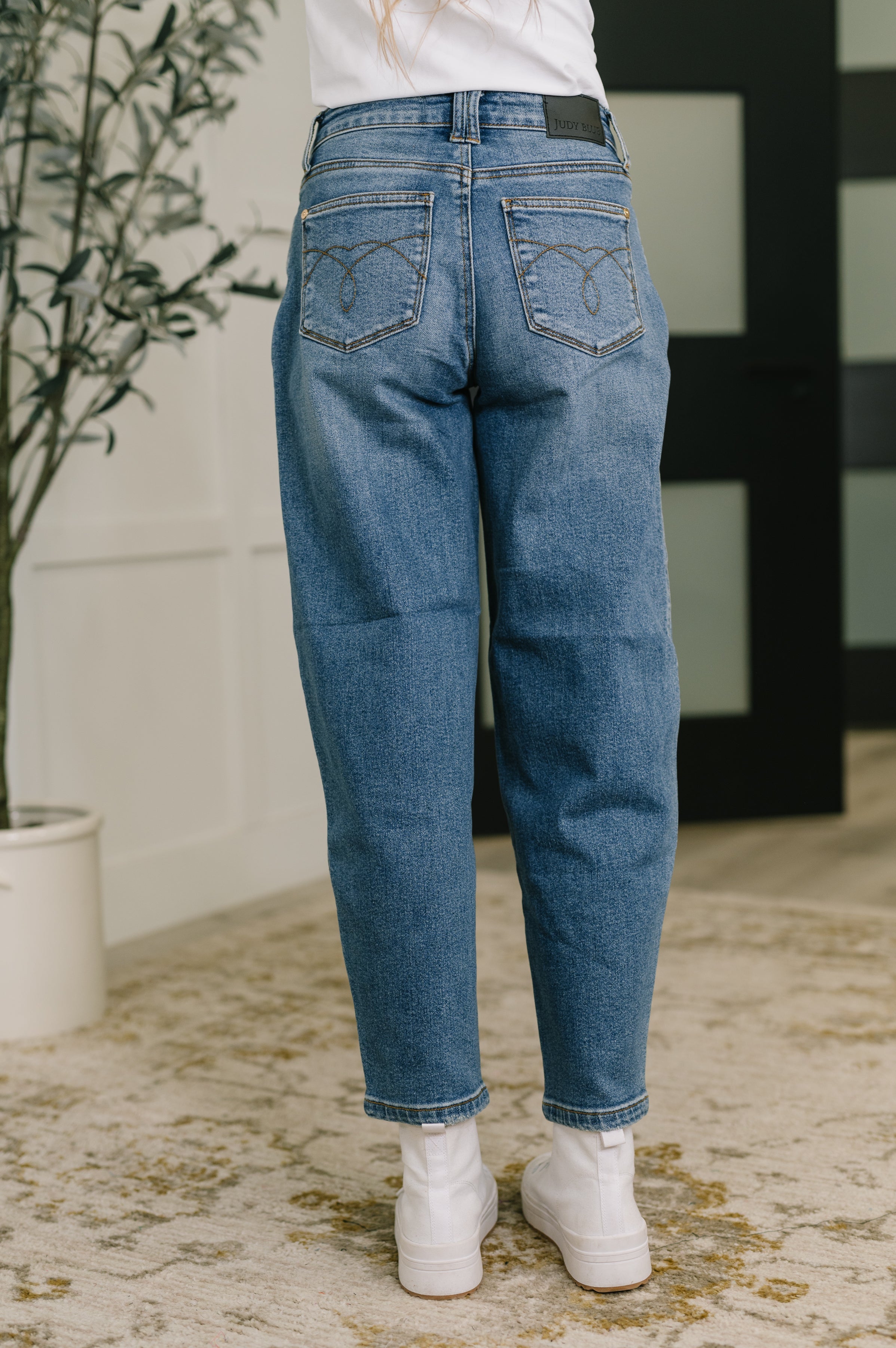 Judy Blue Bella High Waist Soft Barrel Stitch Thru Pocket