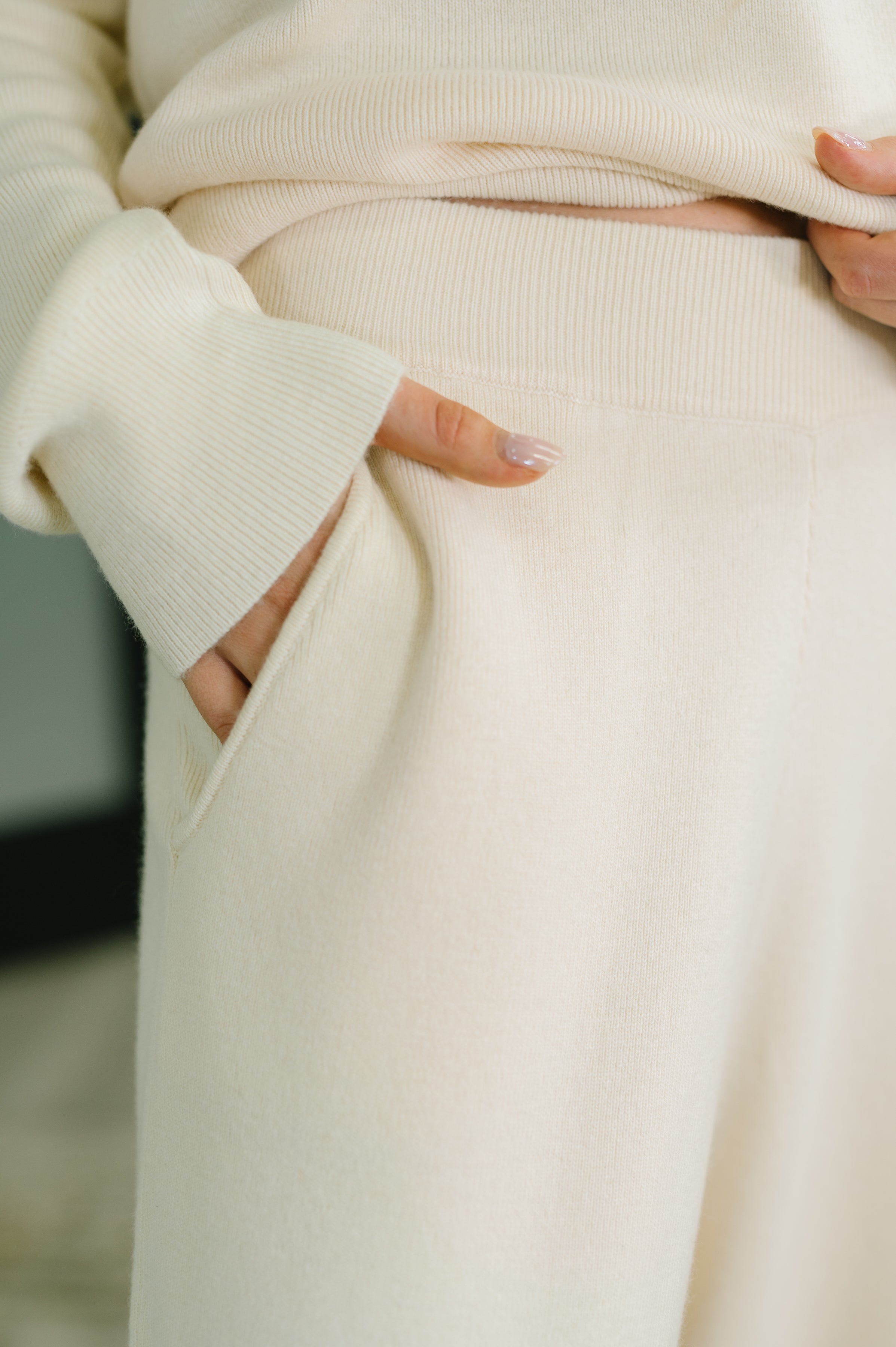 Clove Knit Cozy Culottes in Oat