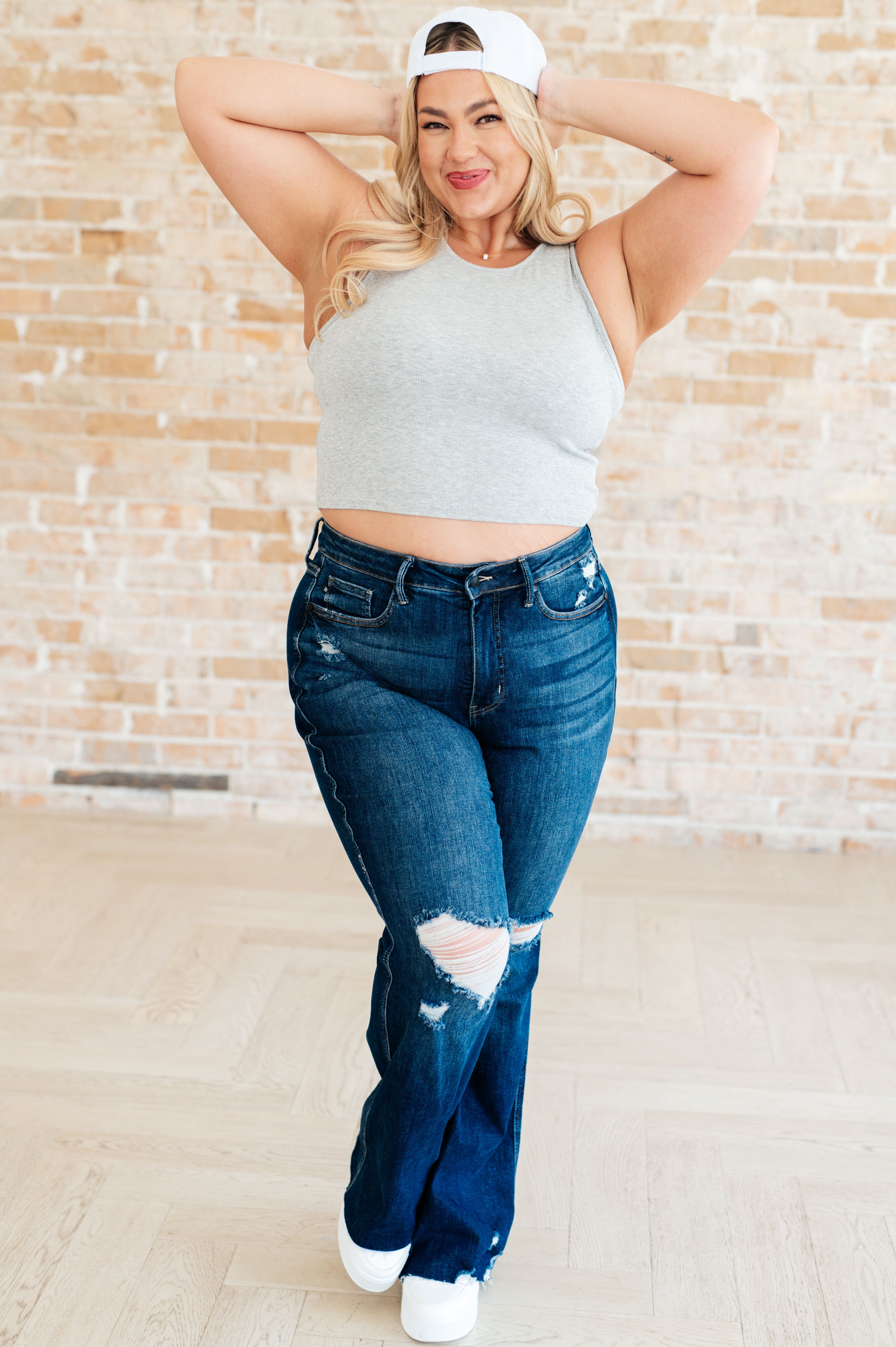 Basic Babe Ball Cap in White Accessories Ave Shops