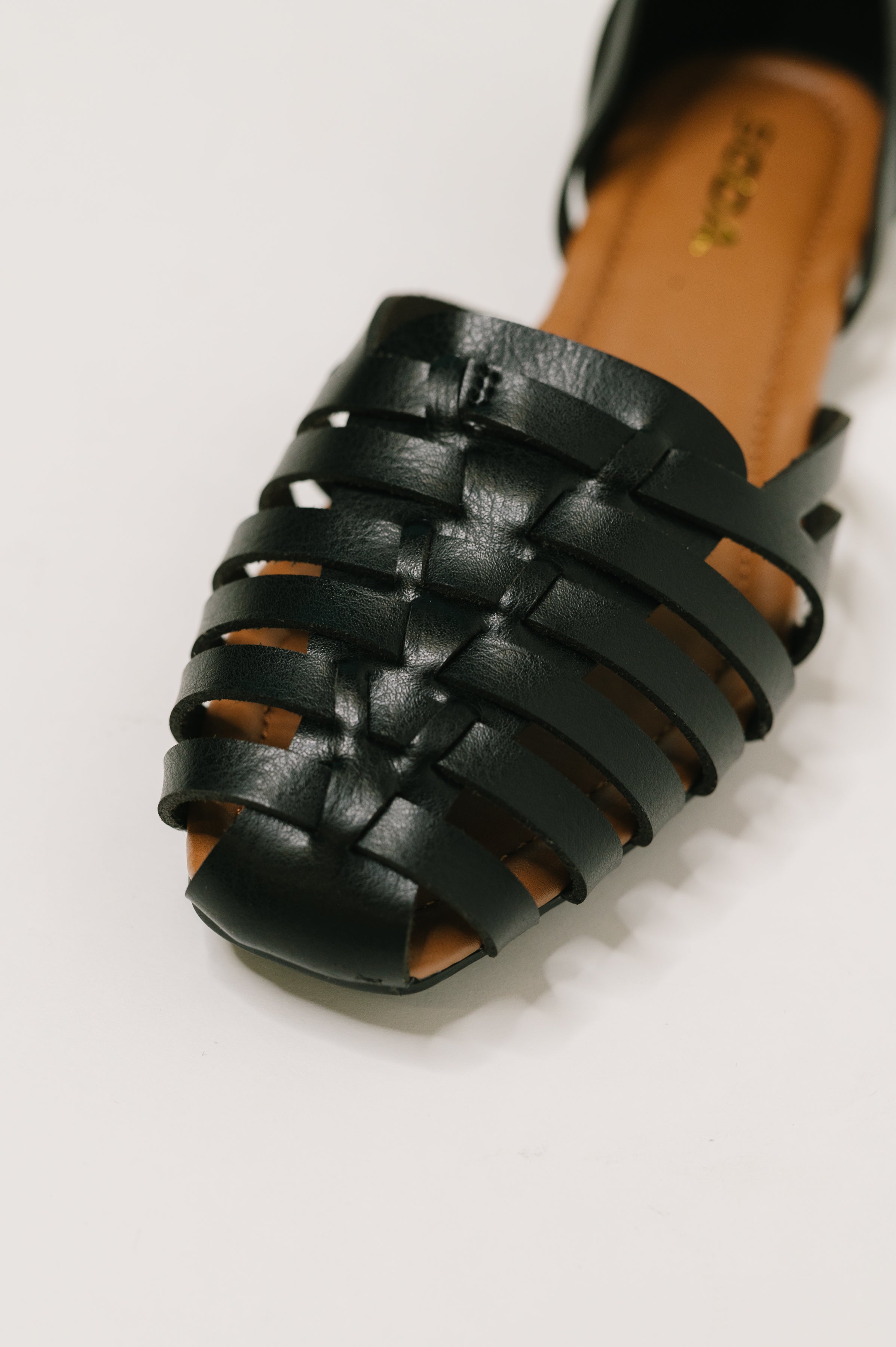 Gulla Woven Slip On Flats in Black