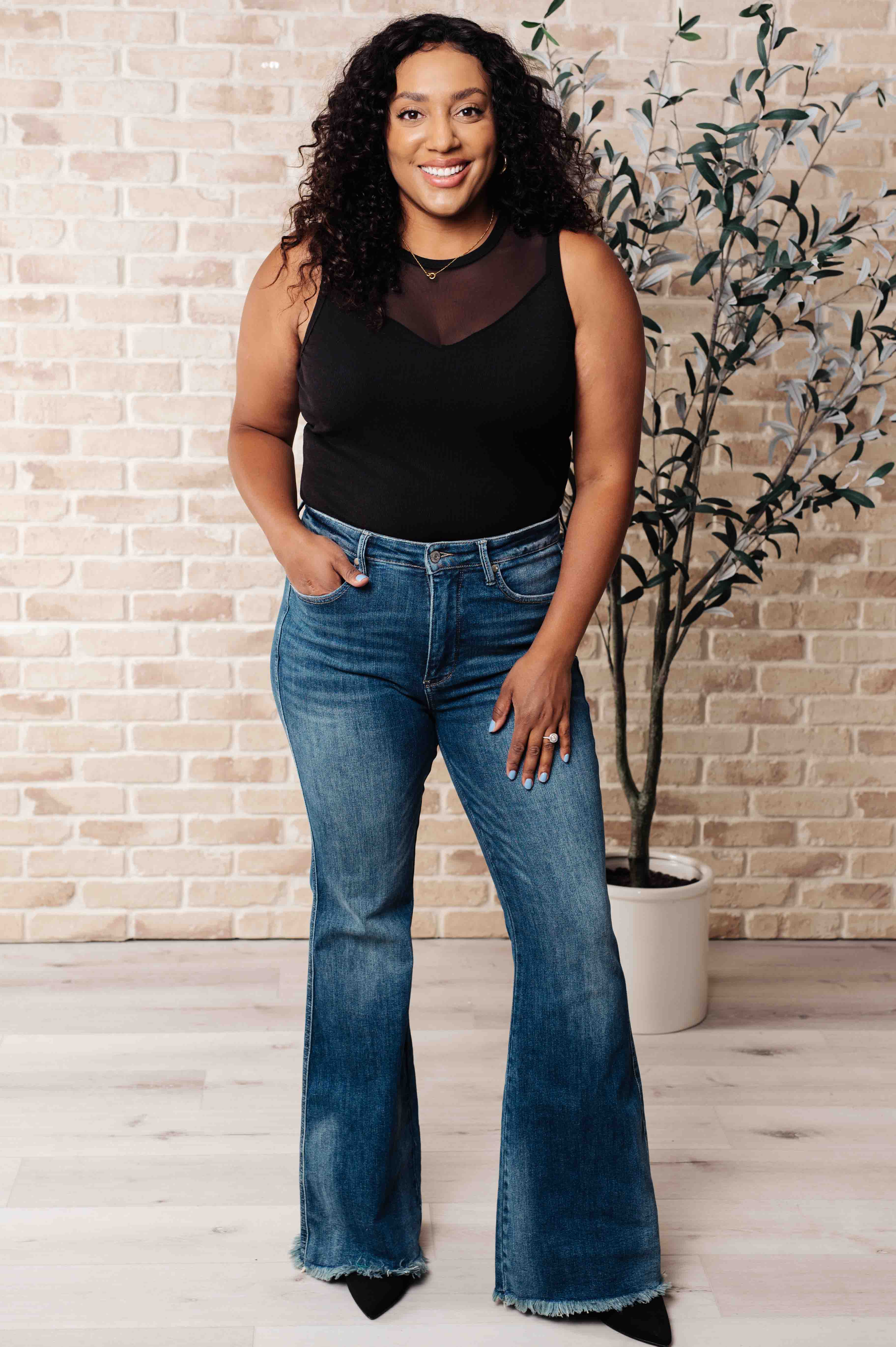 Miss You Much Mesh V-Neck Bodysuit Bodysuits Ave Shops