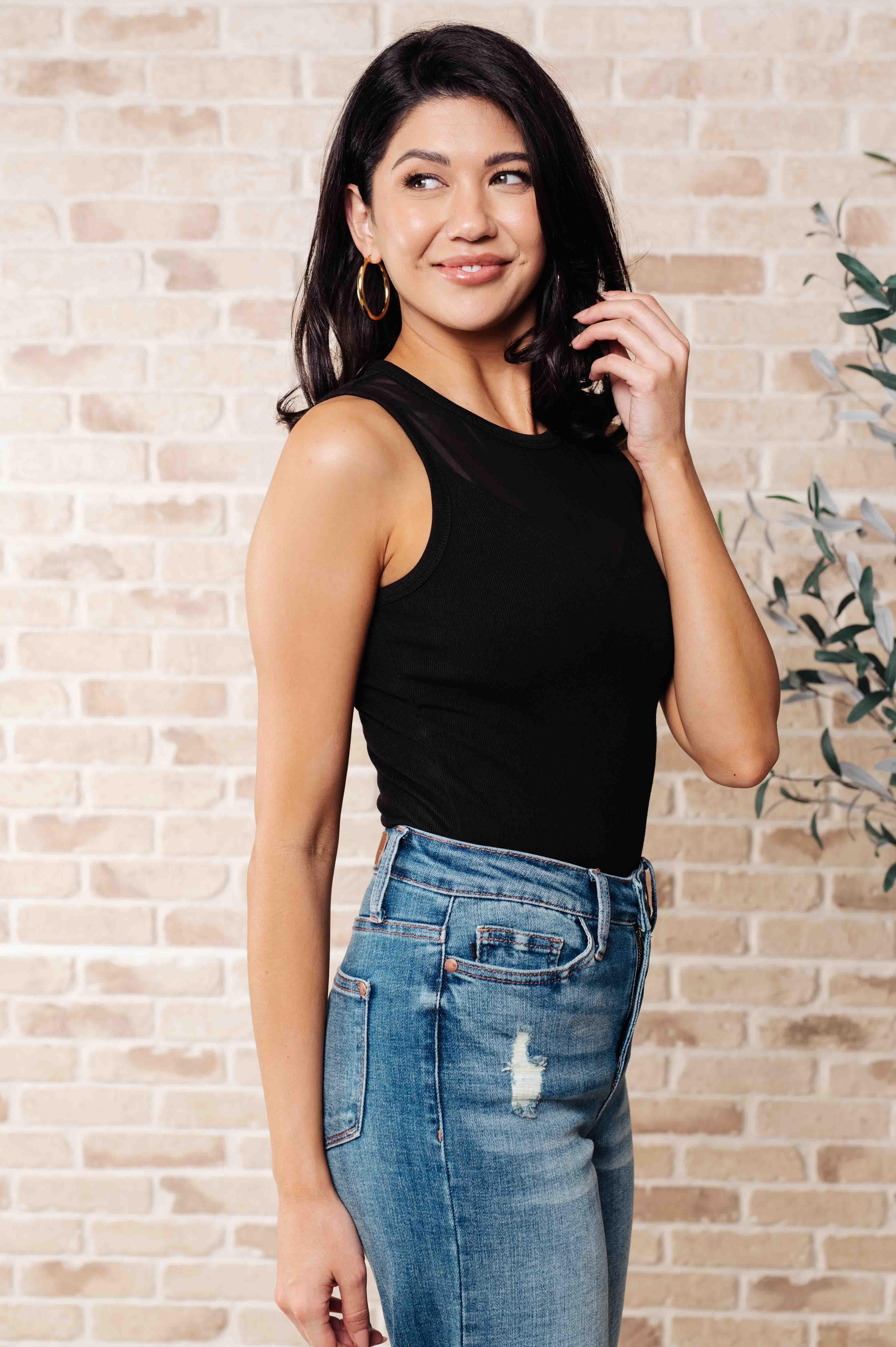 Miss You Much Mesh V-Neck Bodysuit Bodysuits Ave Shops