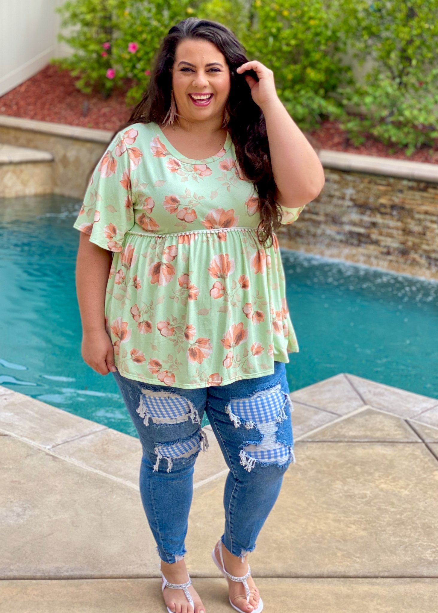 OPTIMIZE_BACKUP_PRODUCT_Sweet Summer Gingham Judy Blue Skinnies Boutique Simplified