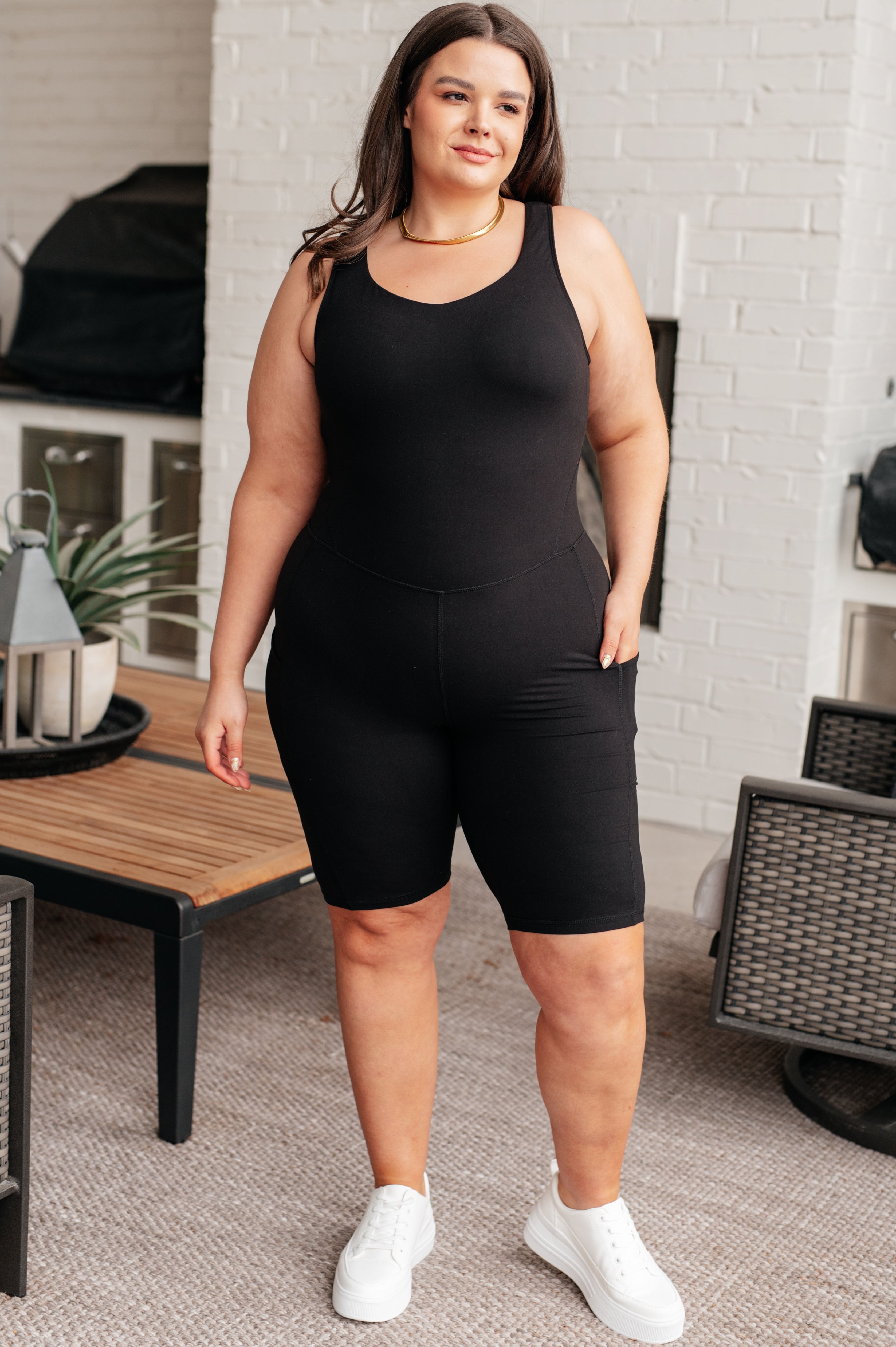 Sun Salutations Body Suit in Black Athleisure Ave Shops   