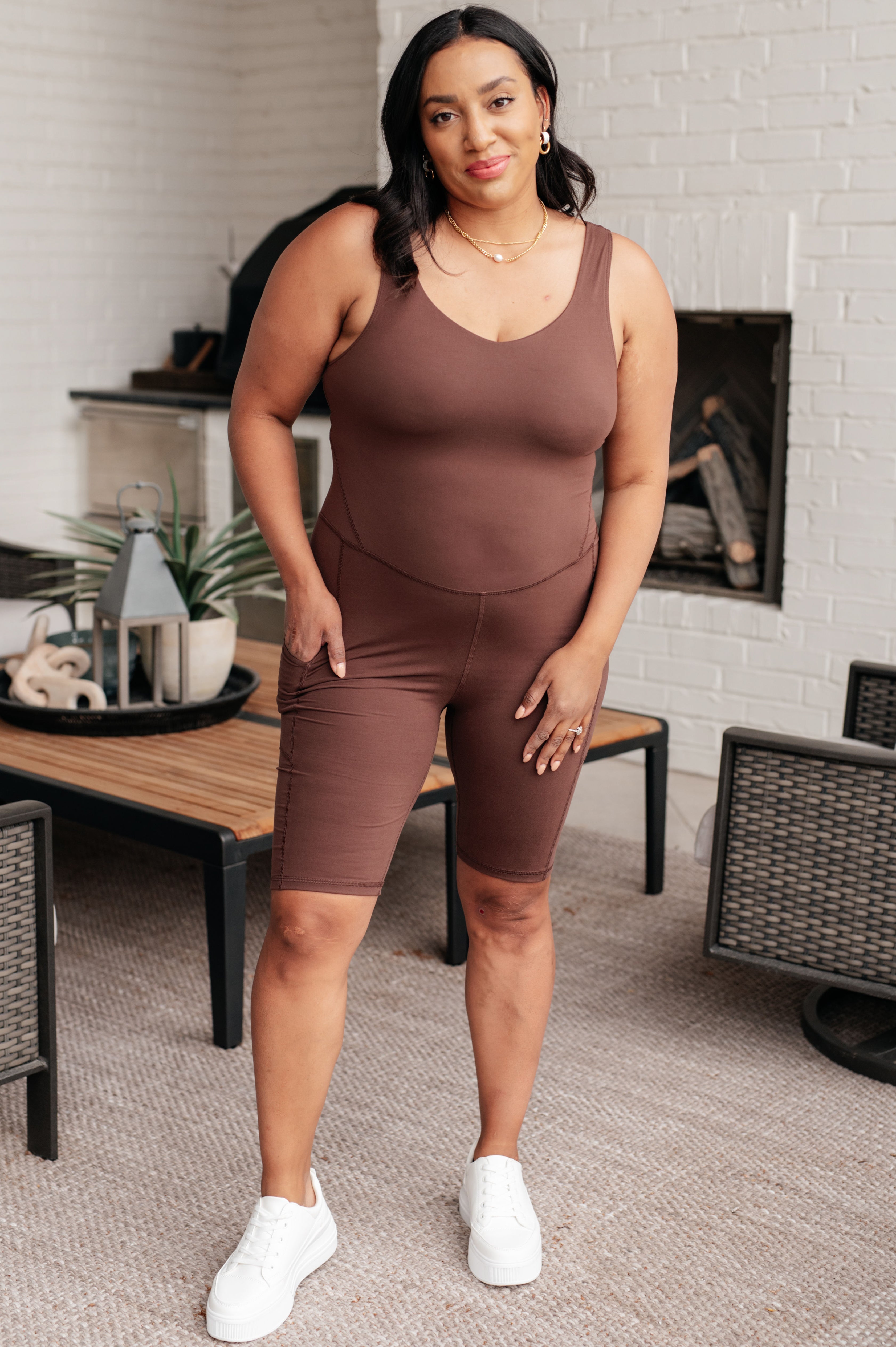Sun Salutations Body Suit in Java Athleisure Ave Shops   