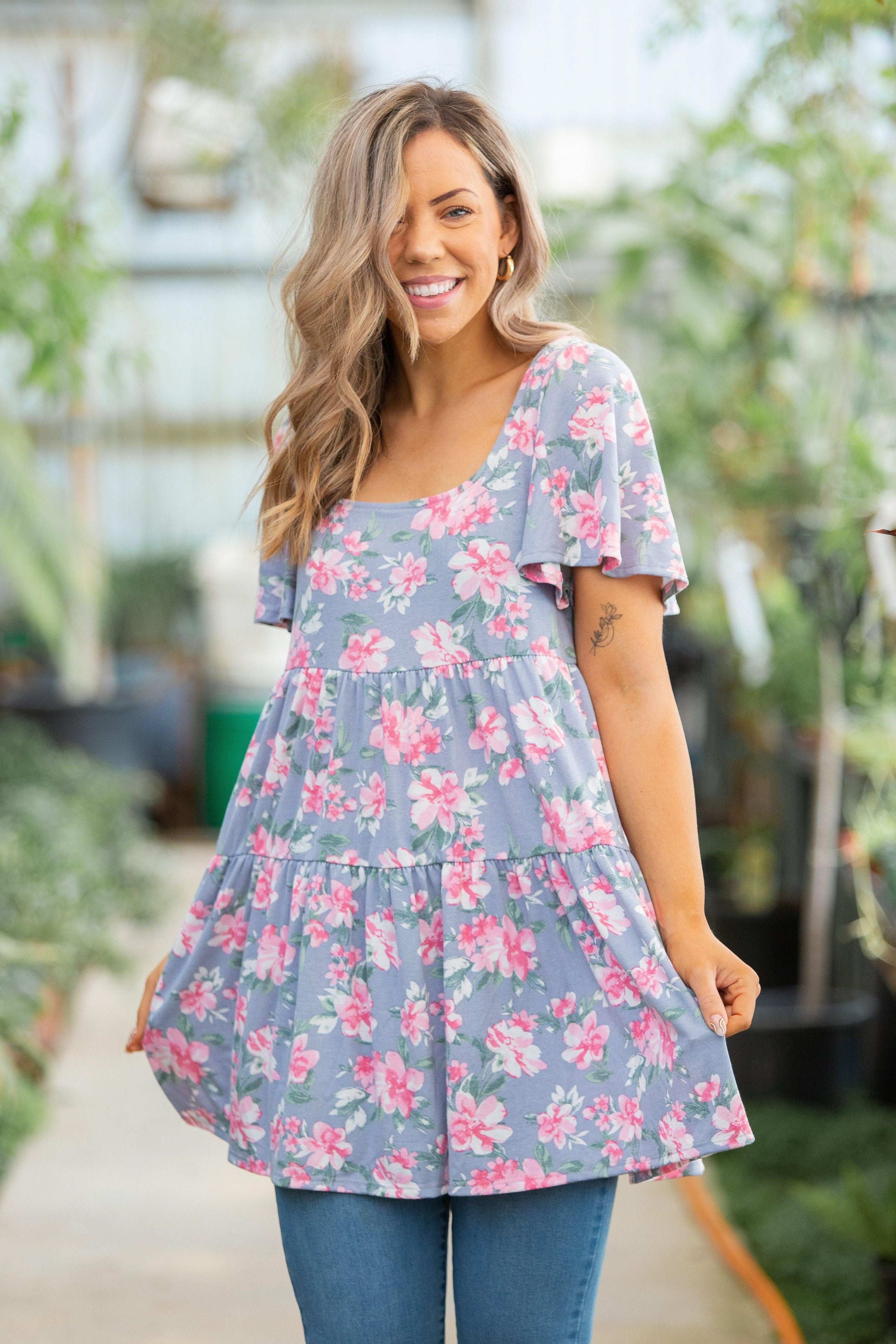 Floral Belle Tiered Swing Dress Giftmas Boutique Simplified   