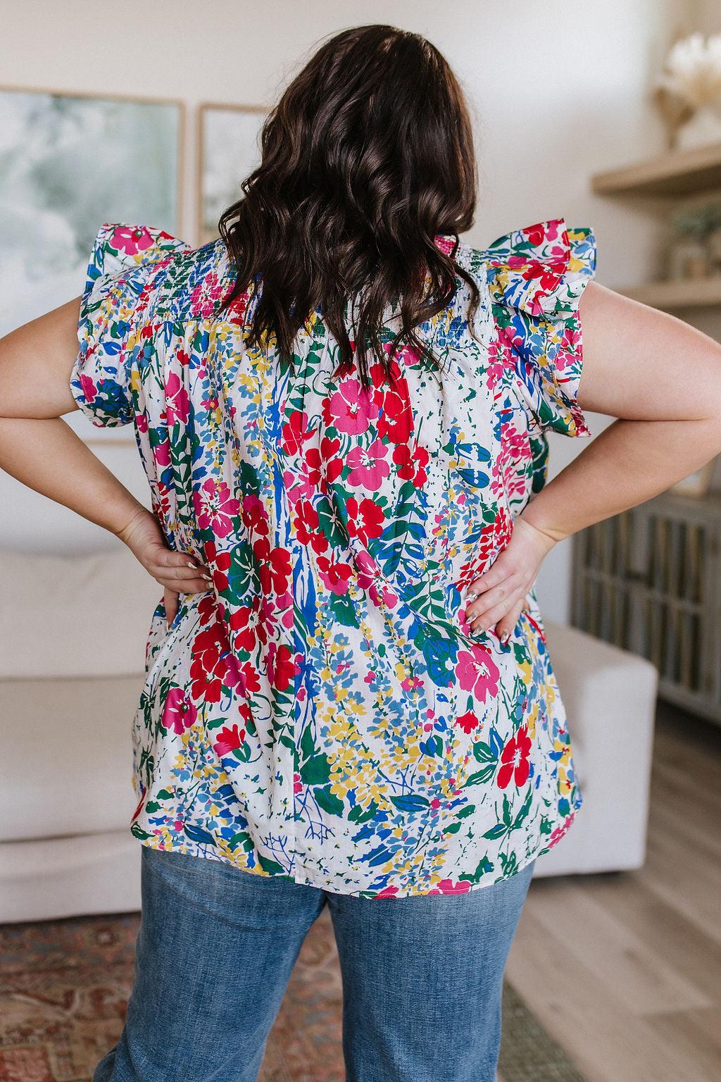 Floral Impressions Blouse Womens Ave Shops   