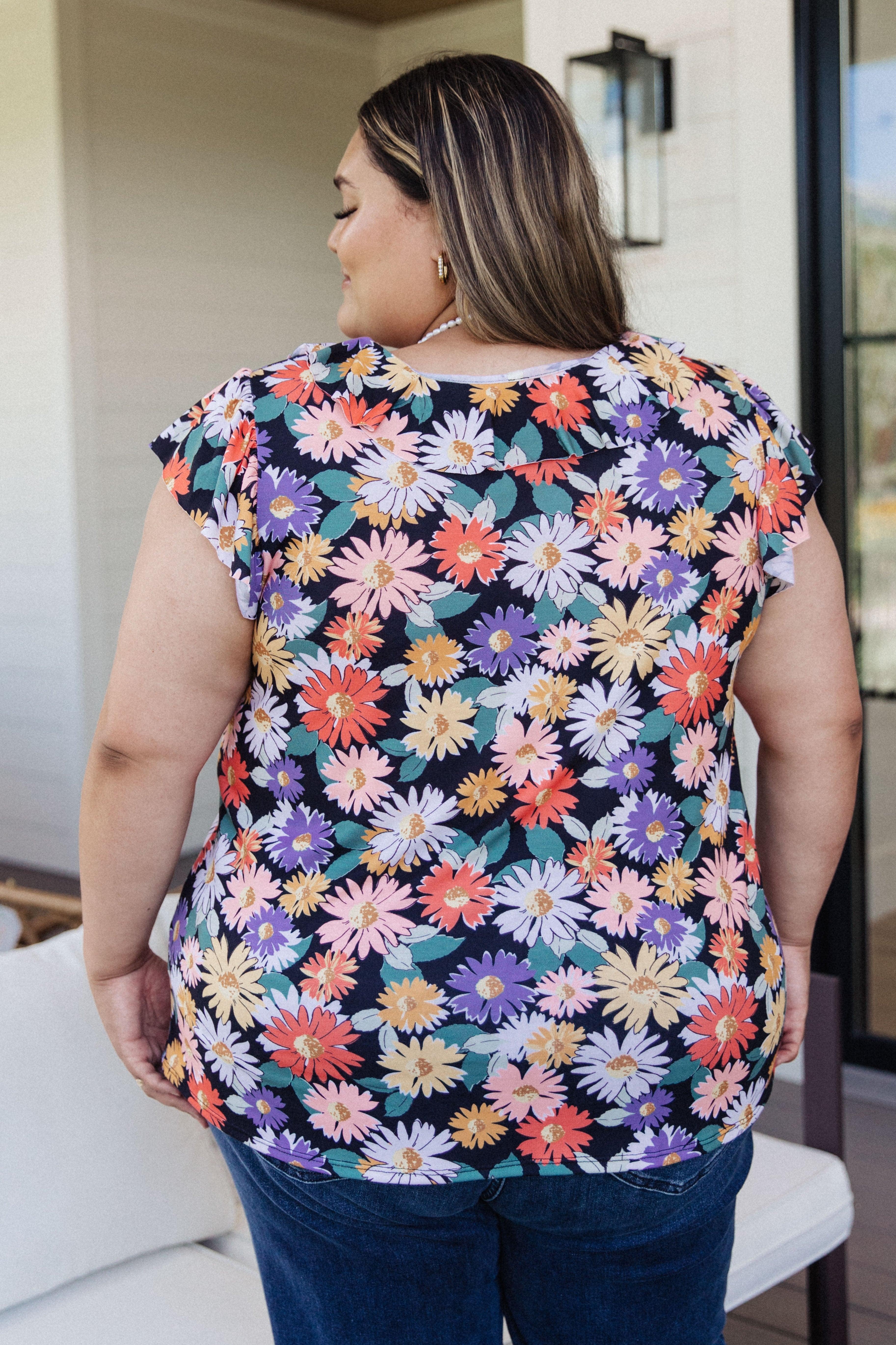 Flower Power Floral Top Womens Ave Shops   