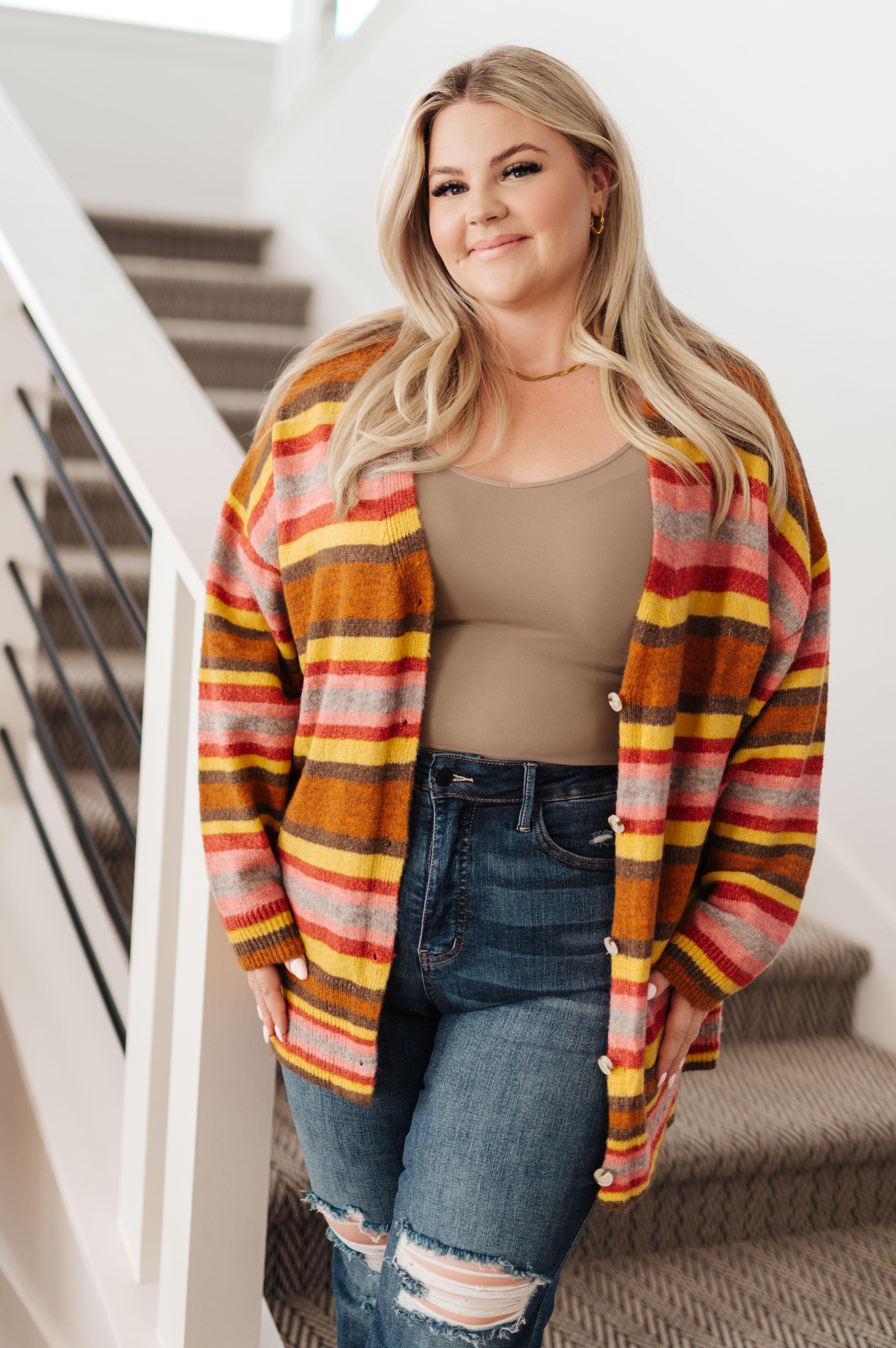 Henny Penny Striped Cardigan Womens Ave Shops   