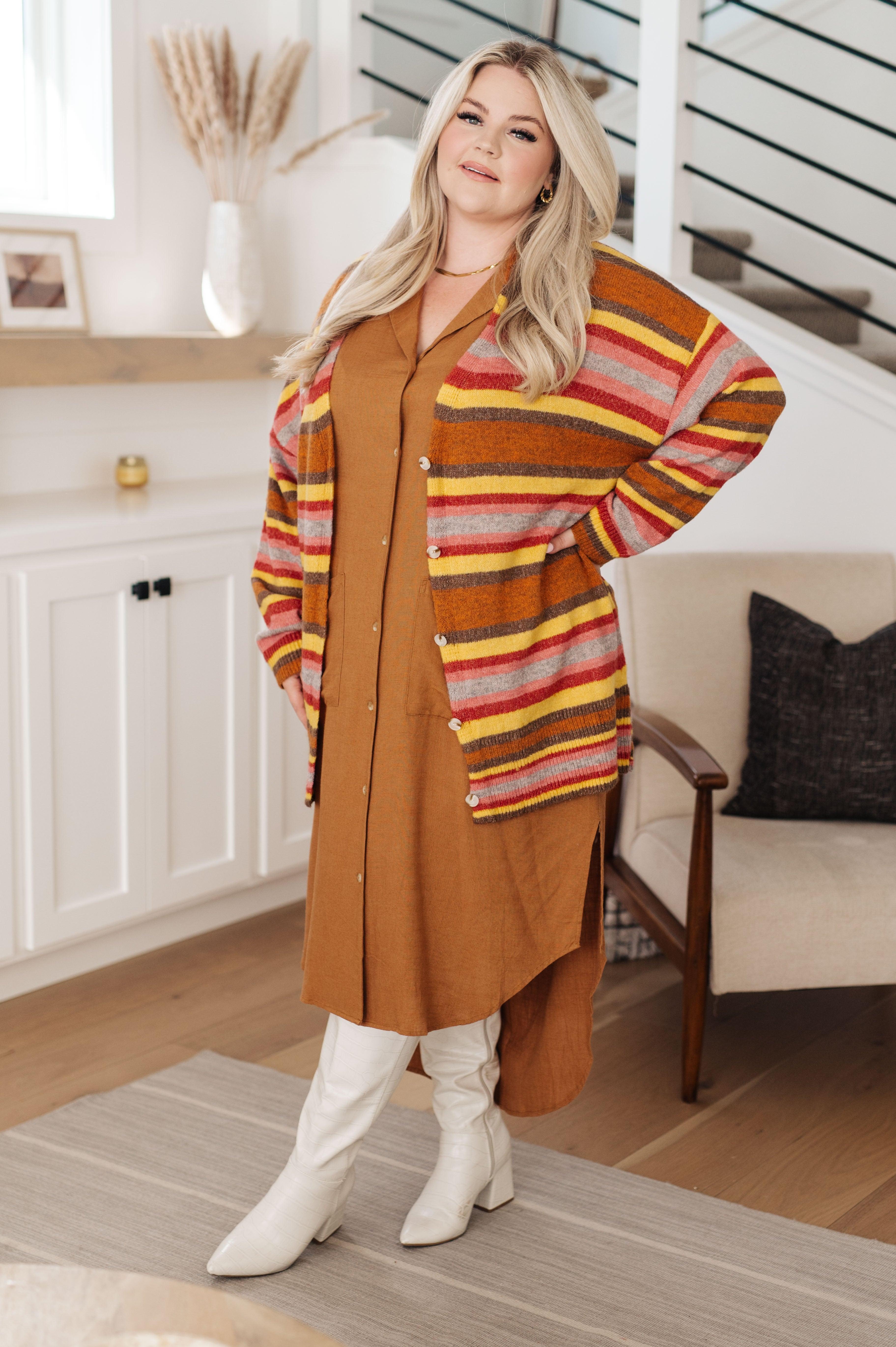 Henny Penny Striped Cardigan Womens Ave Shops   