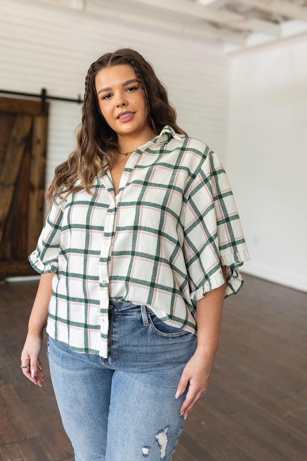 Perfect Picnic Plaid Top Womens Ave Shops   