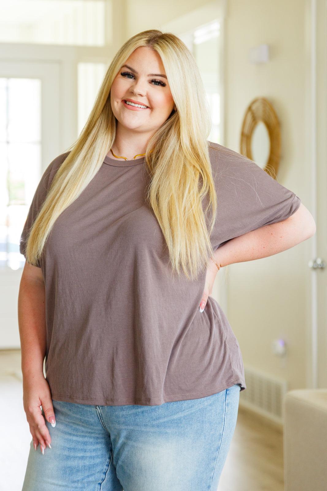 So Good Relaxed Fit Top in Mocha Womens Ave Shops   