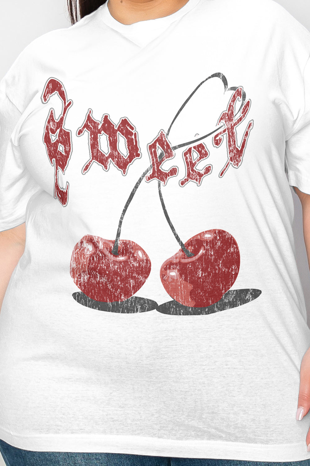 Simply Love Full Size Sweet Cherry Graphic T-Shirt Tops Trendsi   