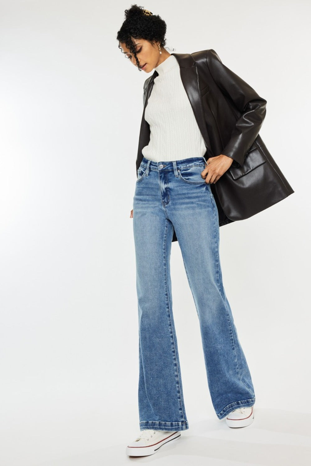 Kancan High Rise Wide Leg Jeans