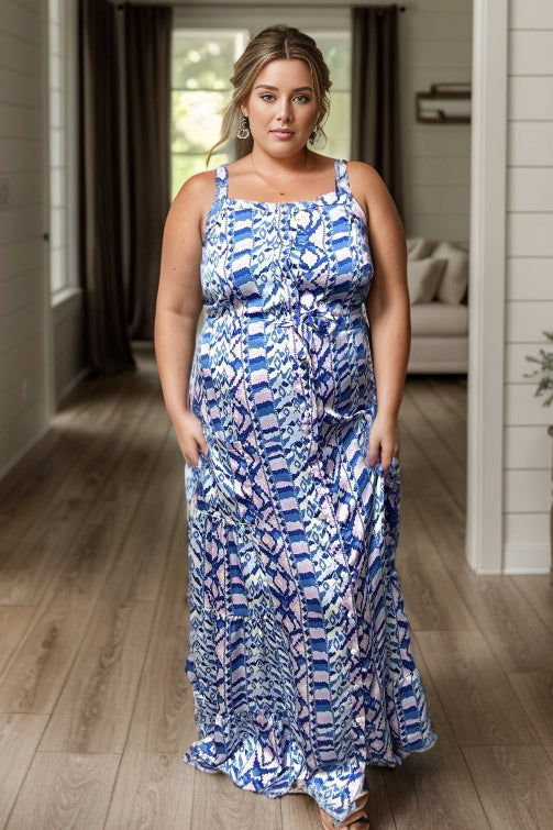Abby Road - Royal Blue Maxi Dress  Boutique Simplified   