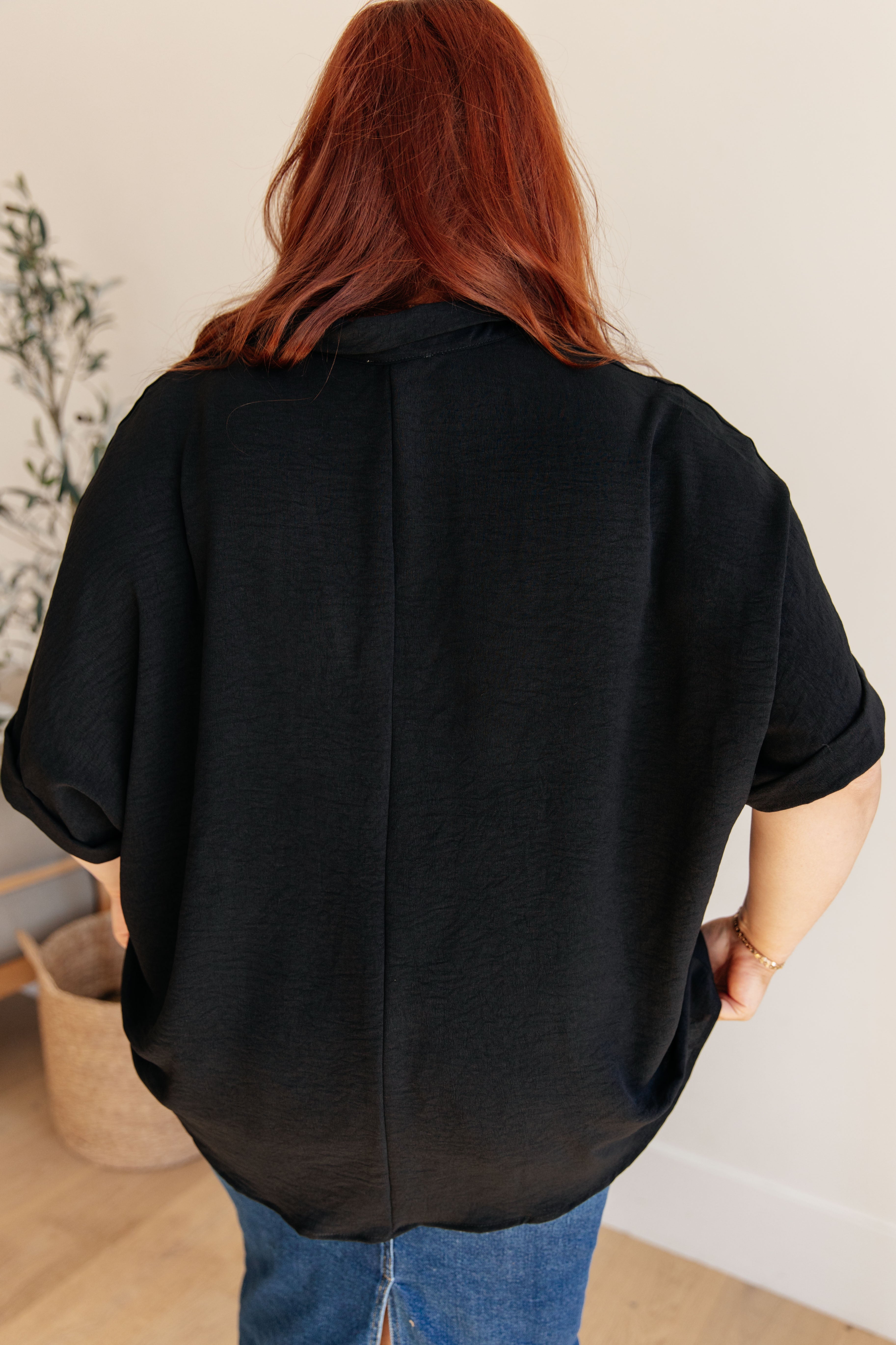 Because I Said So Dolman Sleeve Top in Black Womens Ave Shops   