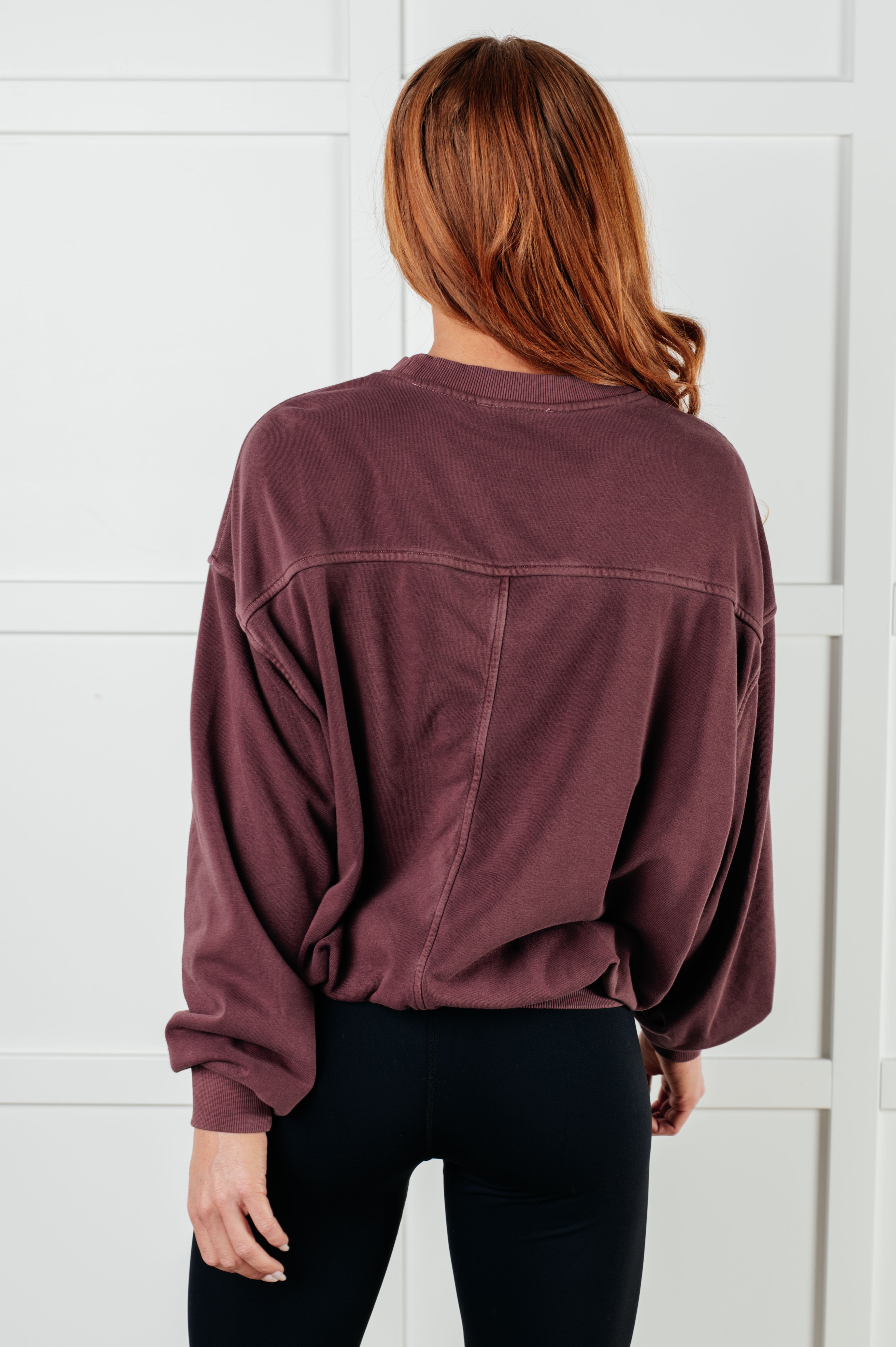 Beyond the Basics Pullover in Eggplant