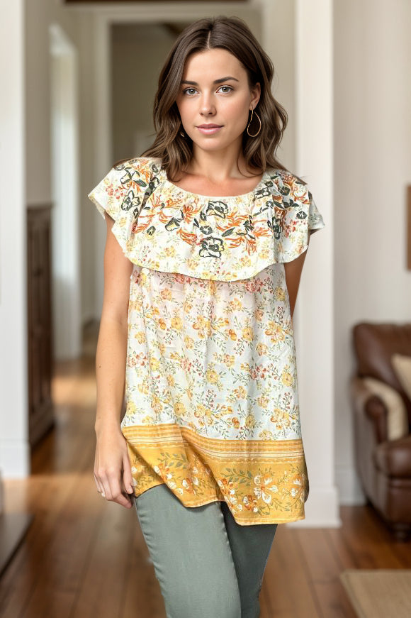 Brightest Flower Embroidered Top  Boutique Simplified   