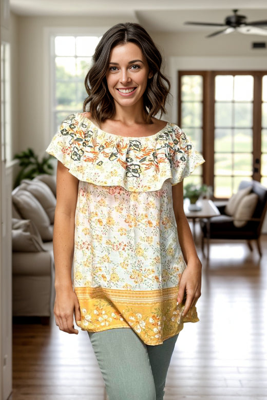 Brightest Flower Embroidered Top  Boutique Simplified   