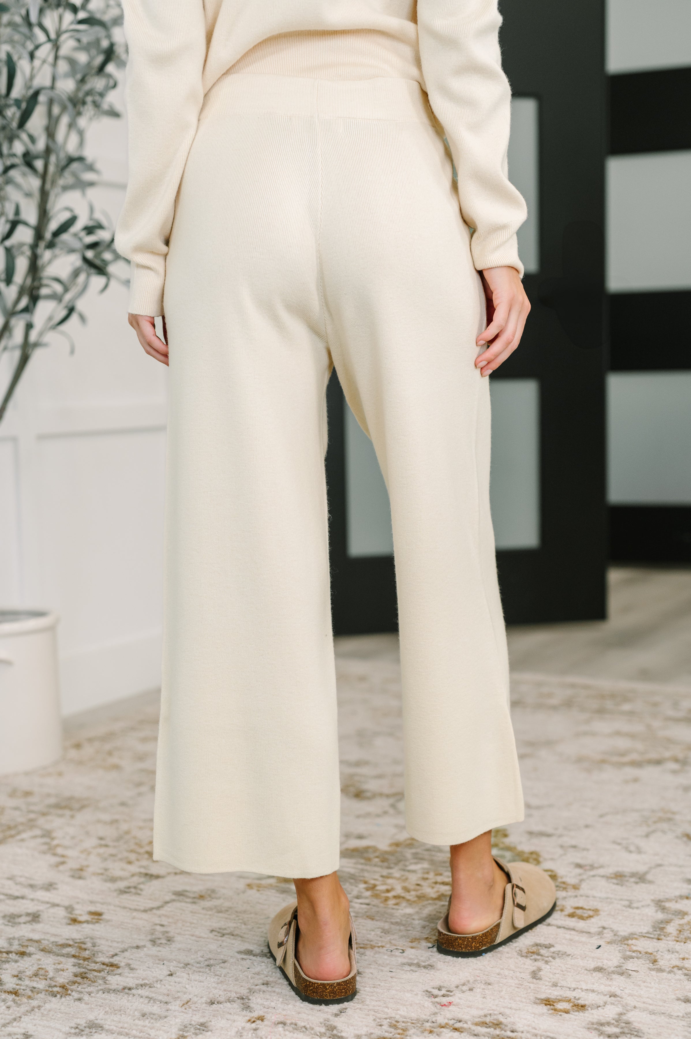 Clove Knit Cozy Culottes in Oat