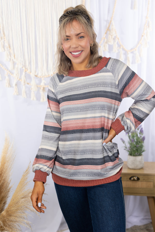 Cozy in Stripes Pullover  Boutique Simplified   