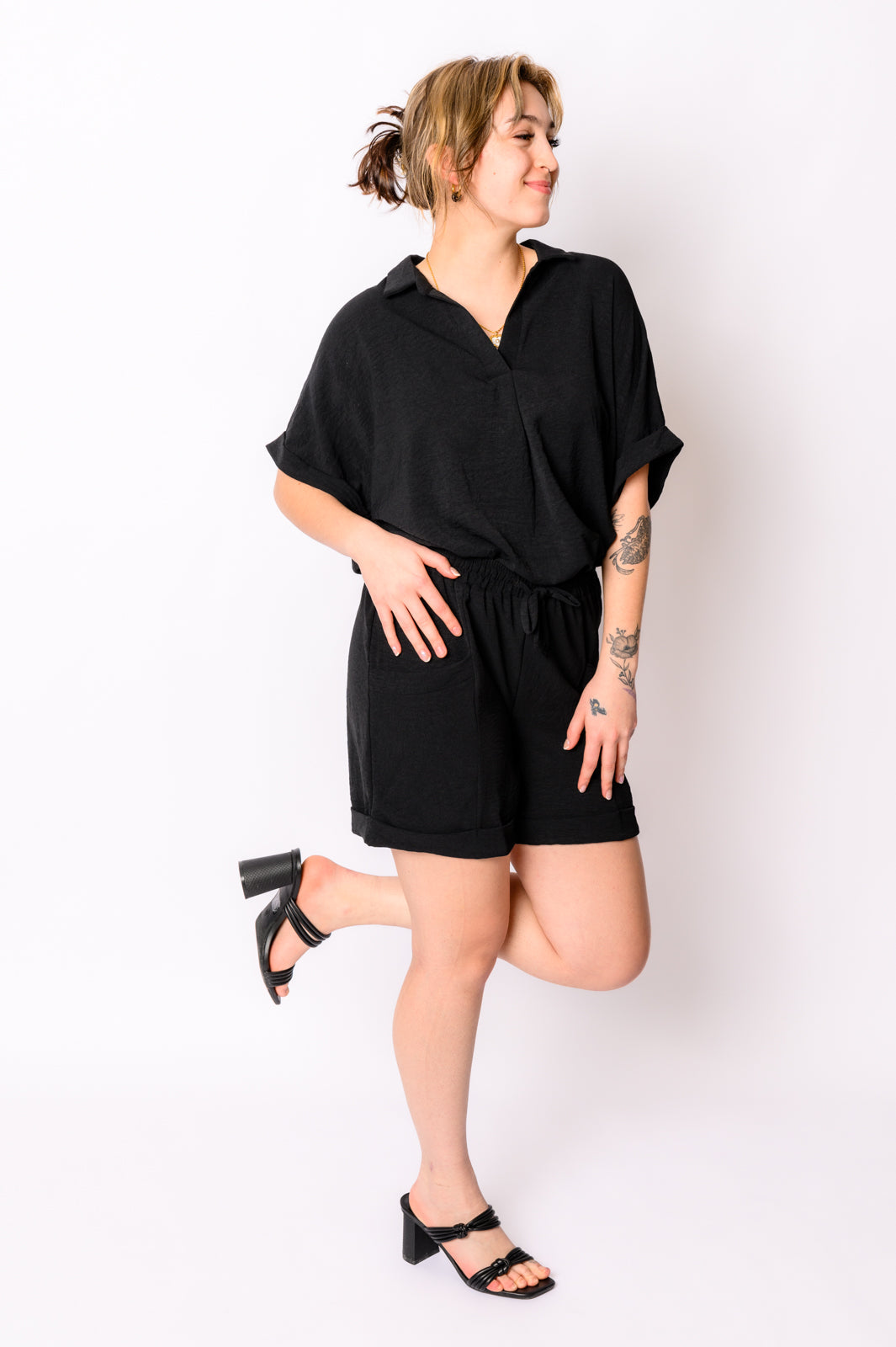 Because I Said So Dolman Sleeve Top in Black Womens Ave Shops   