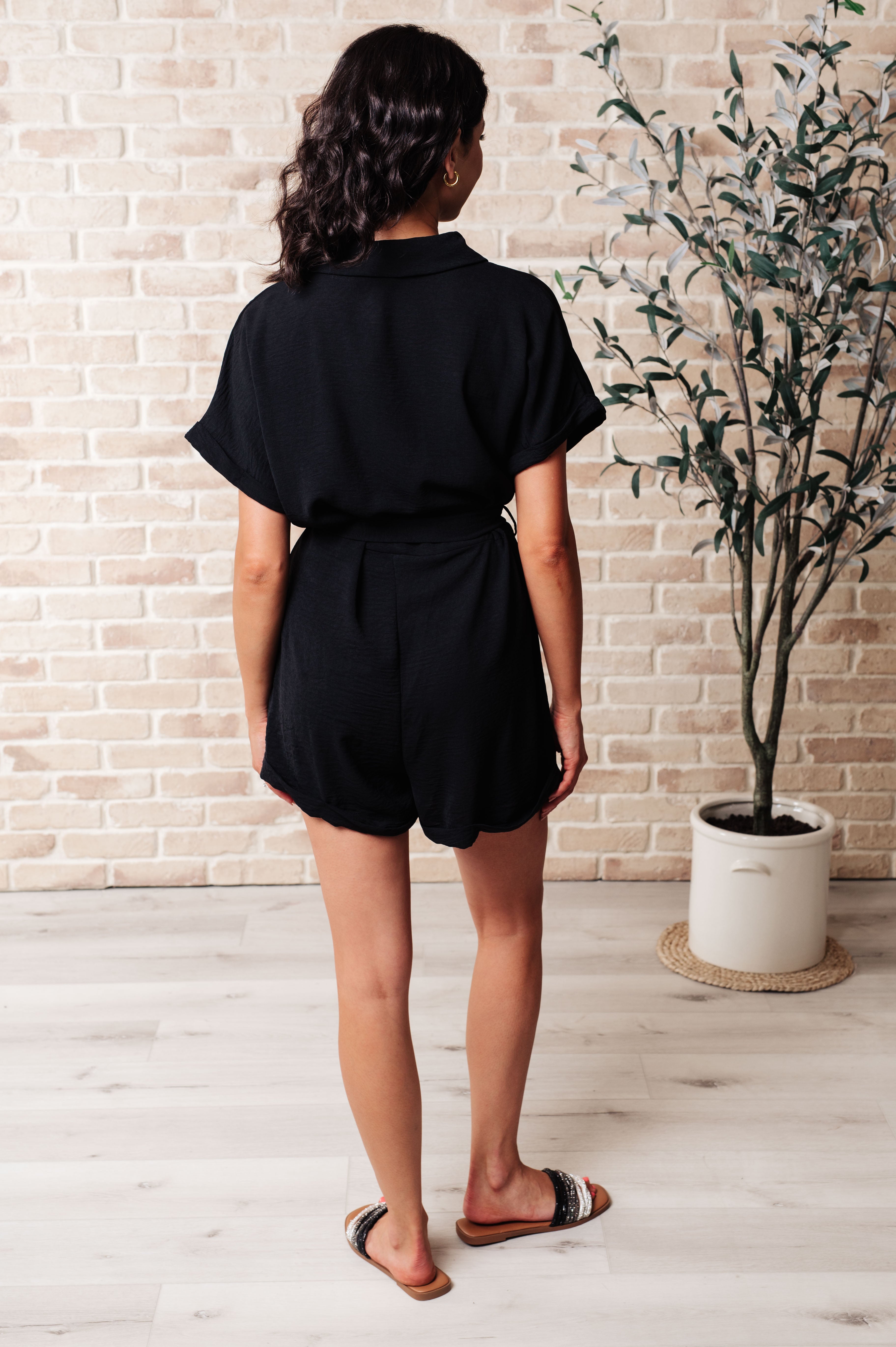 Don't Worry 'Bout a Thing V-Neck Romper Jumpsuits & Rompers Ave Shops   