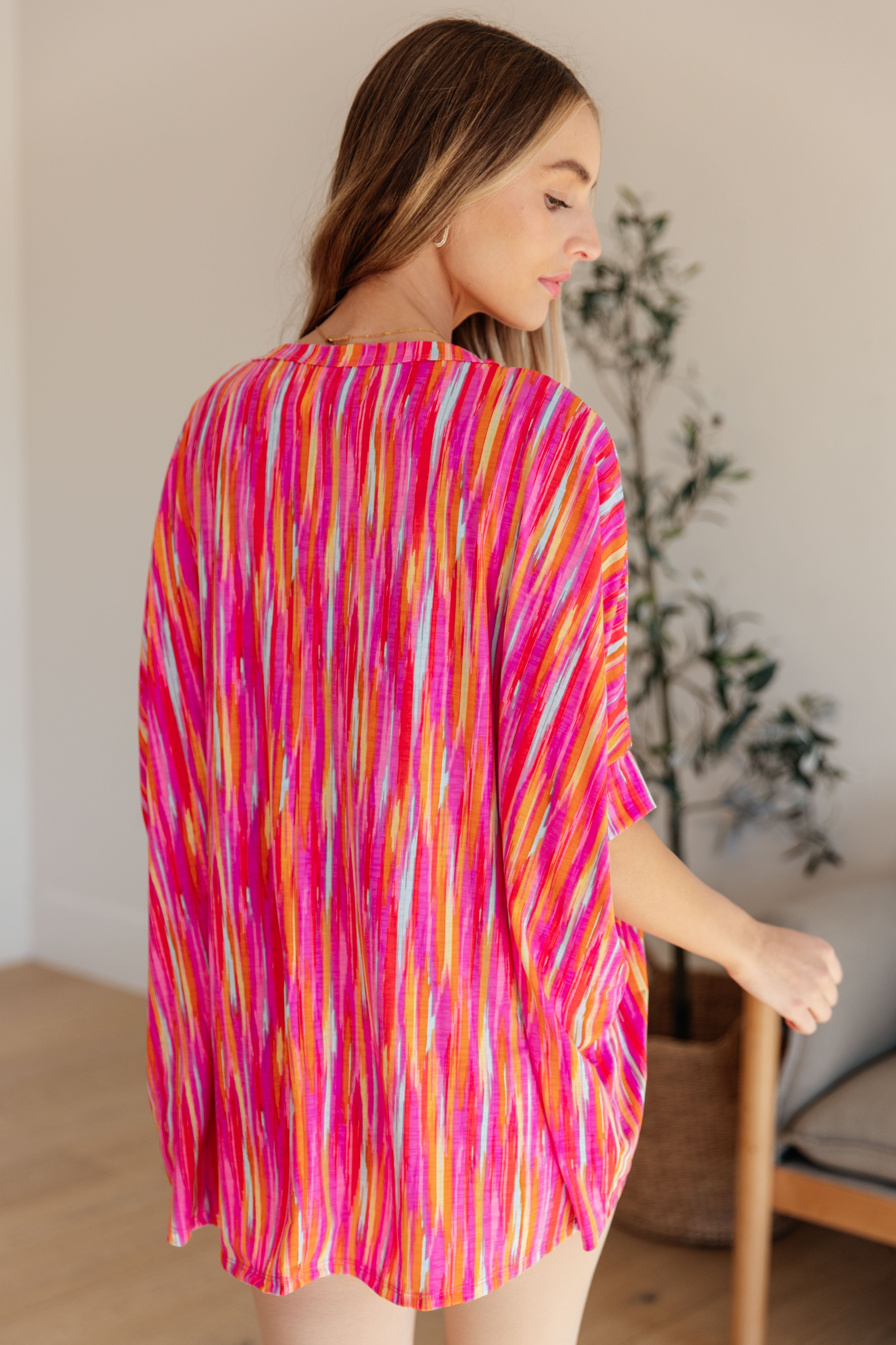 Essential Blouse in Magenta Kaleidoscope Womens Ave Shops   