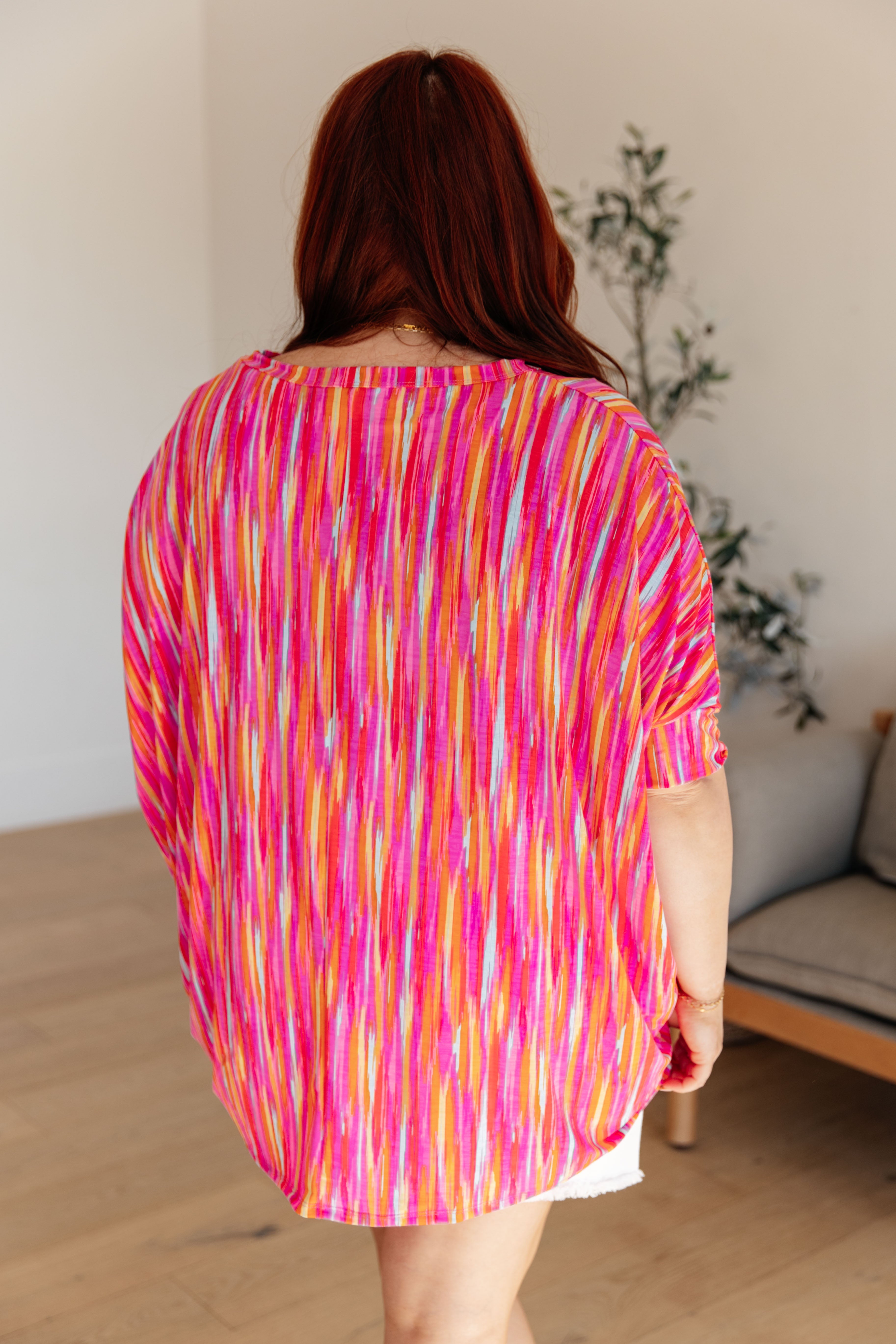 Essential Blouse in Magenta Kaleidoscope Womens Ave Shops   