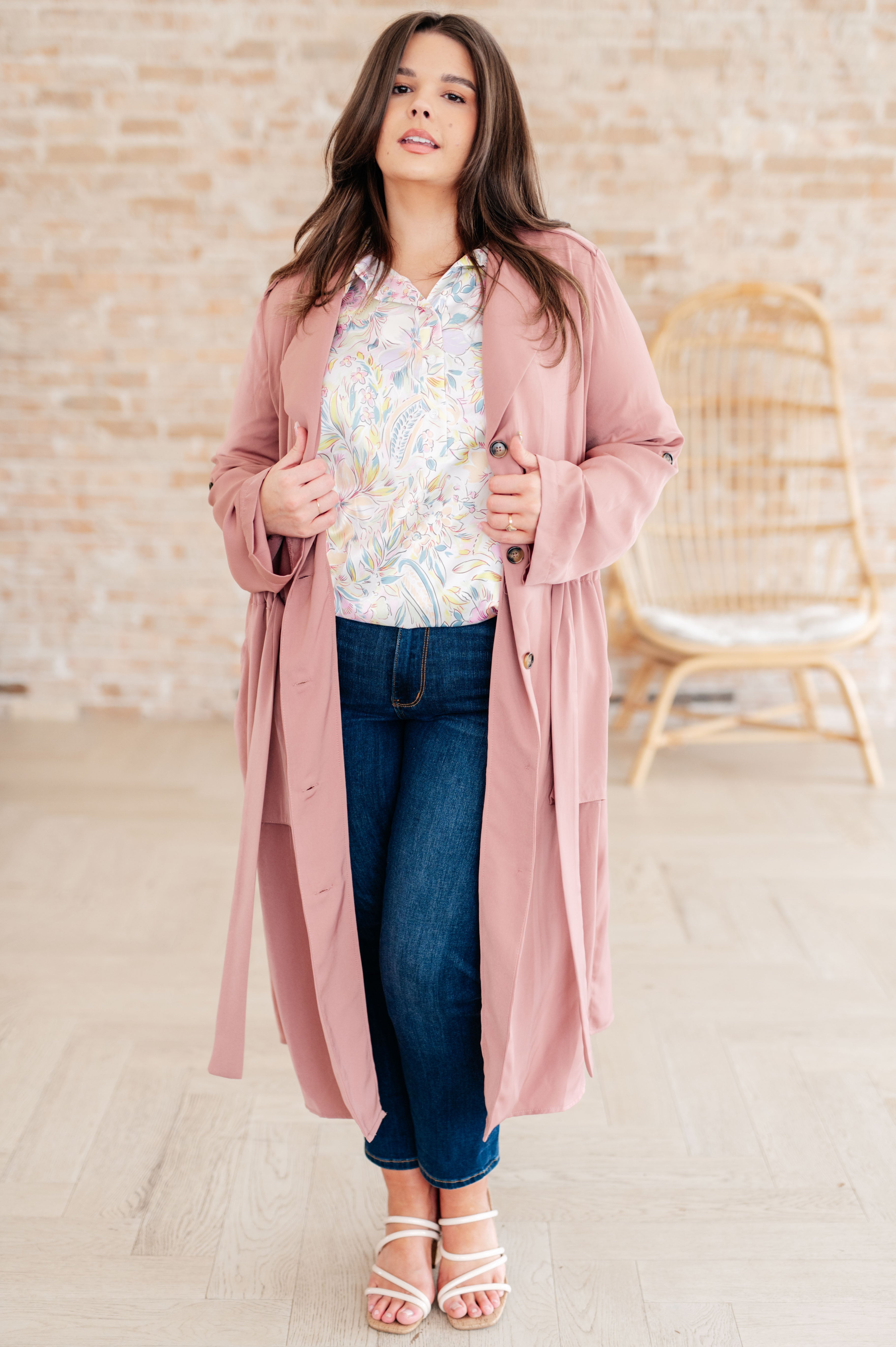 First Day Of Spring Jacket in Dusty Mauve Womens Ave Shops   