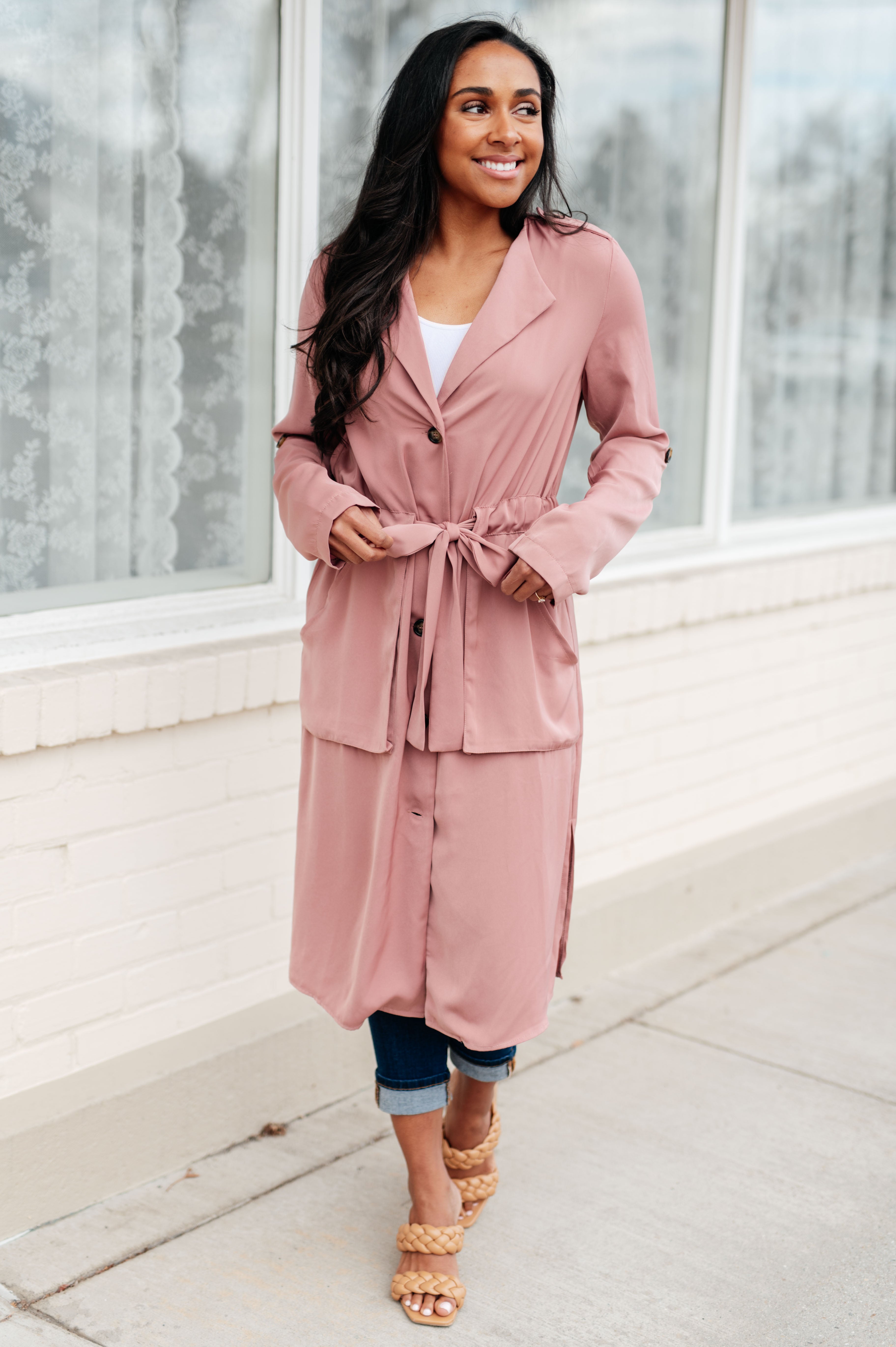 First Day Of Spring Jacket in Dusty Mauve Womens Ave Shops   