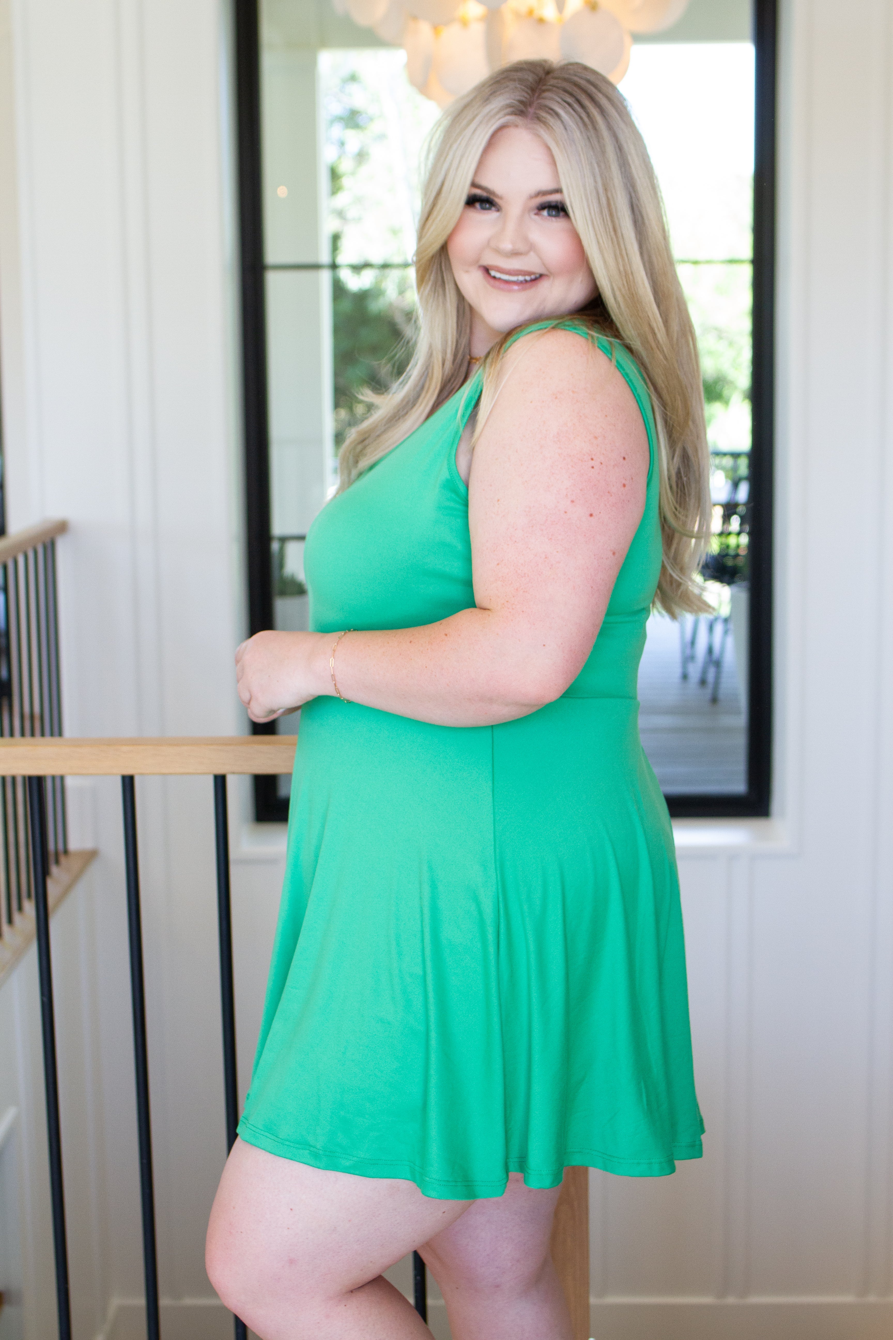 Gorgeous in Green Sleeveless Skort Dress Dresses Ave Shops   