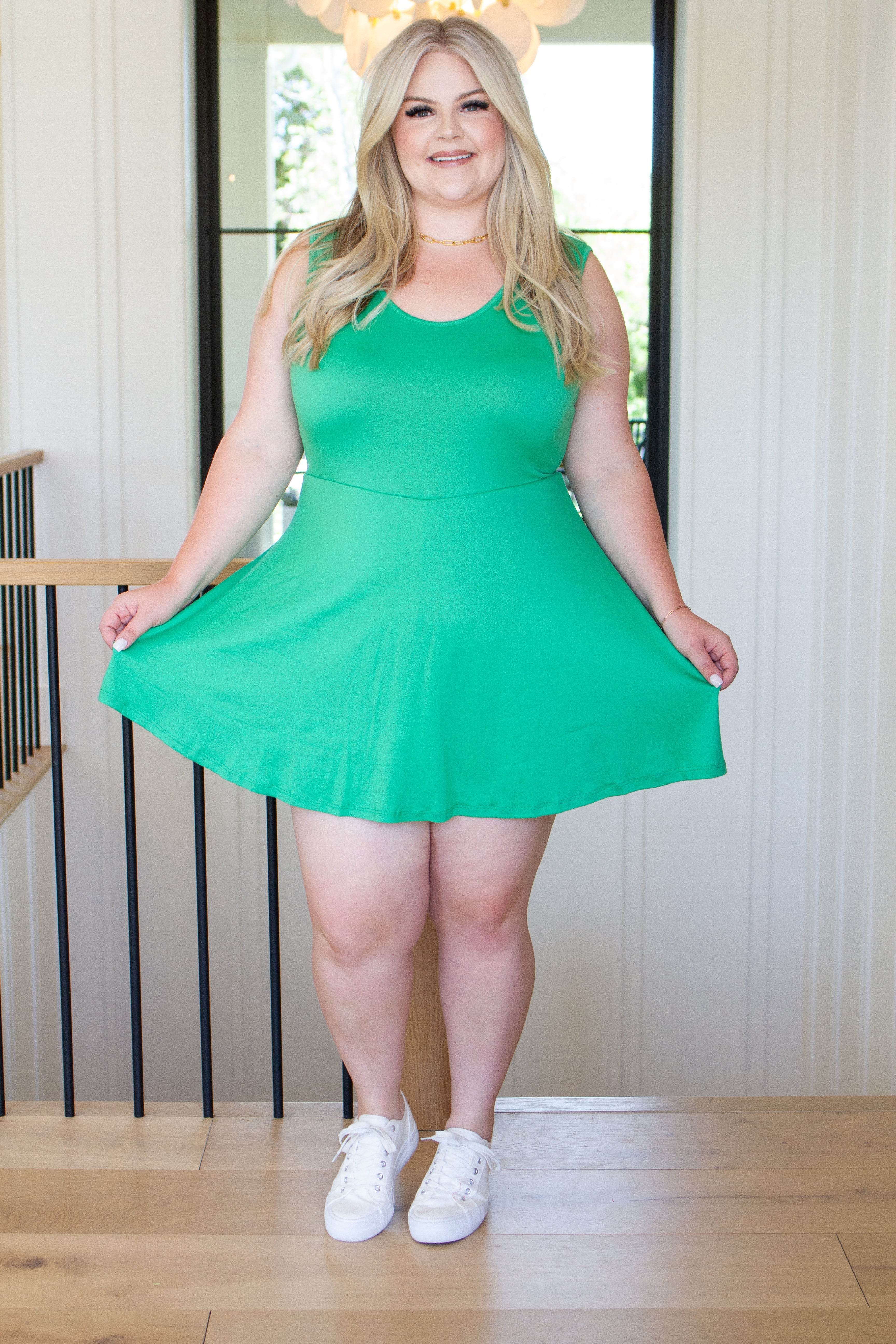 Gorgeous in Green Sleeveless Skort Dress Dresses Ave Shops   