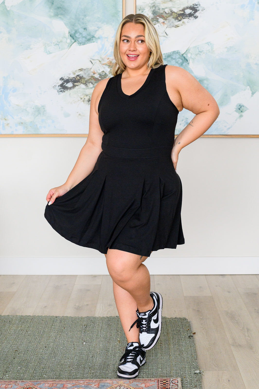 Hop, Skip and a Jump Dress and Shorts Set in Black Dresses Ave Shops   