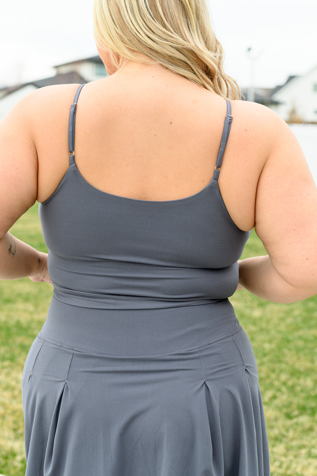 Hot Yoga Tank in Titanium Athleisure Ave Shops   