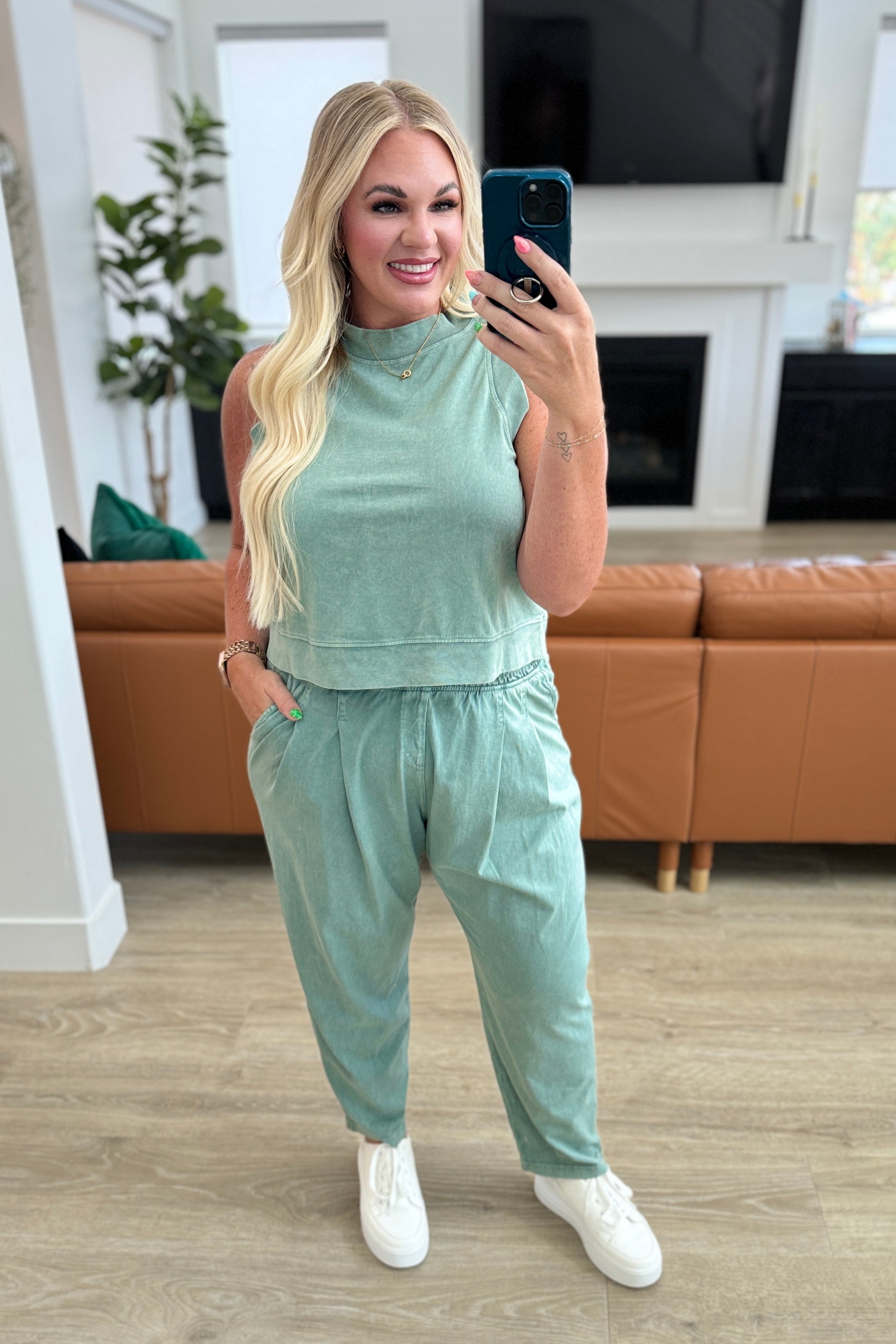 Limber Up Straight Leg Sweats in Olive Athleisure Ave Shops   