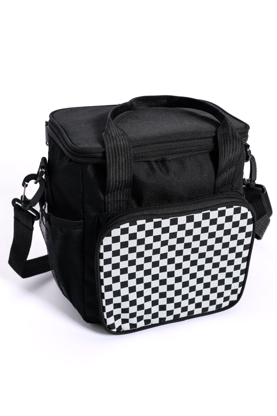 Insulated Checked Tote in Black Accessories Ave Shops   