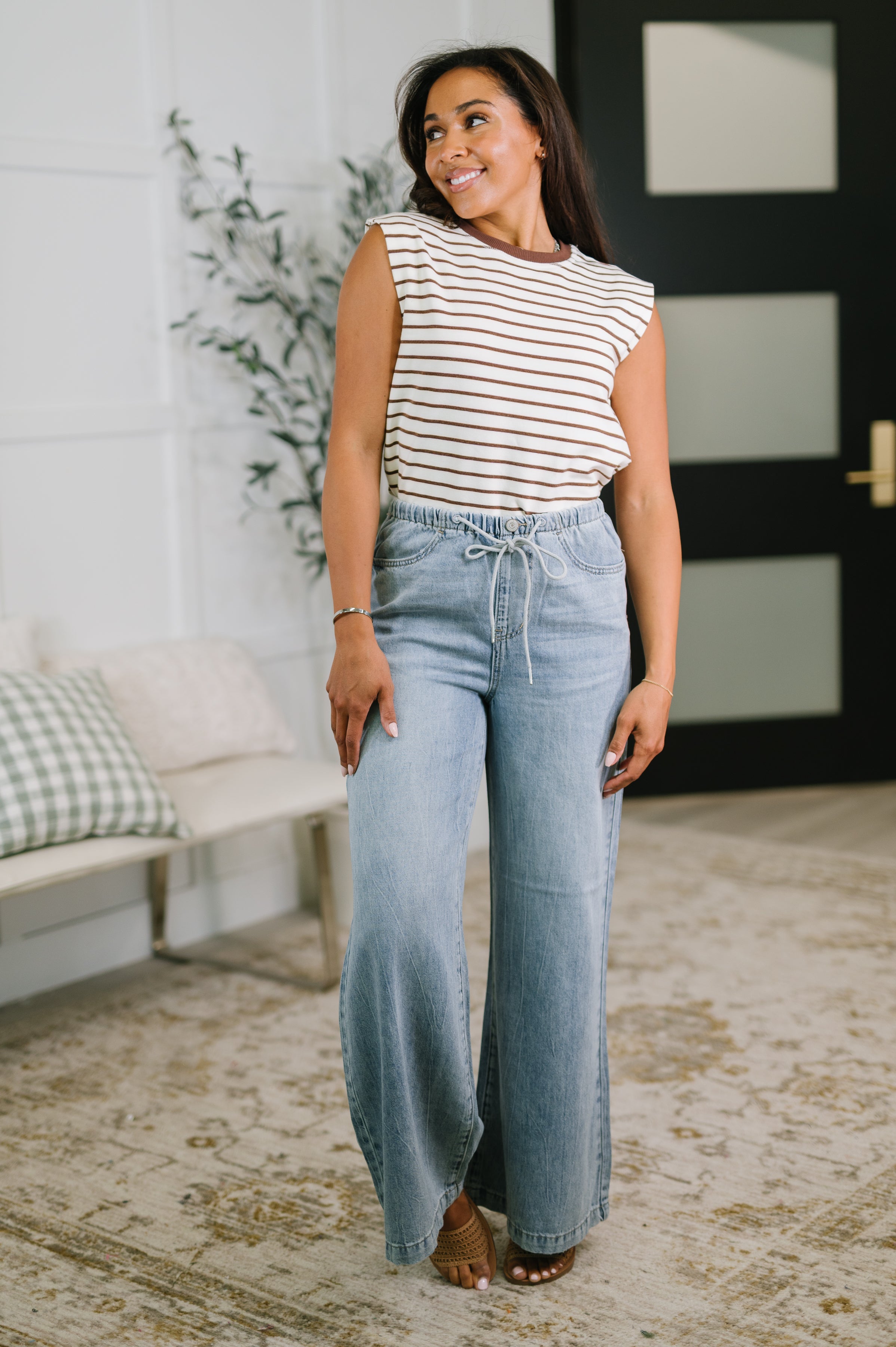 Judy Blue Monica High Waist Palazzo Featherweight with Drawcord