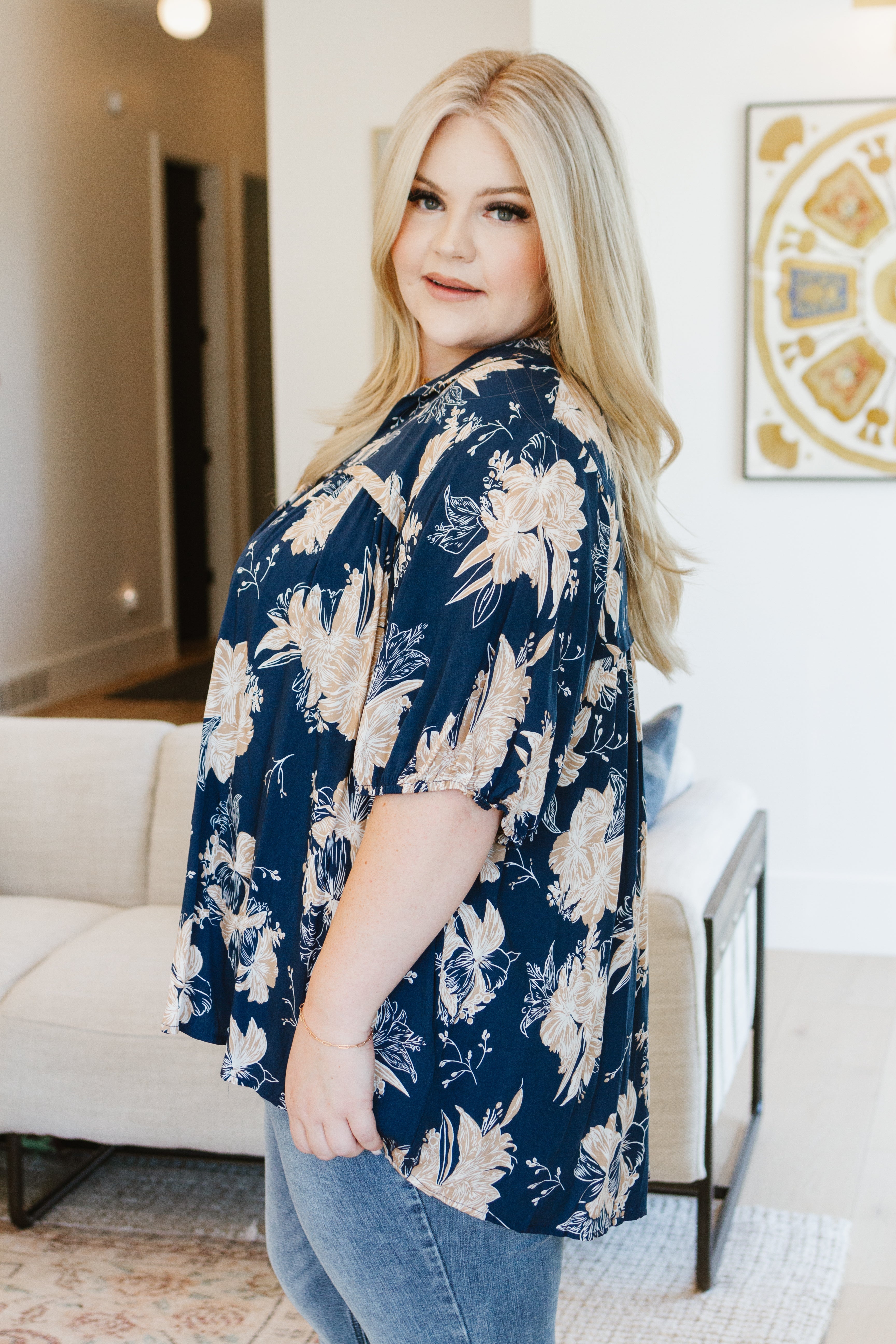 Just Coasting Floral Blouse Tops Ave Shops   