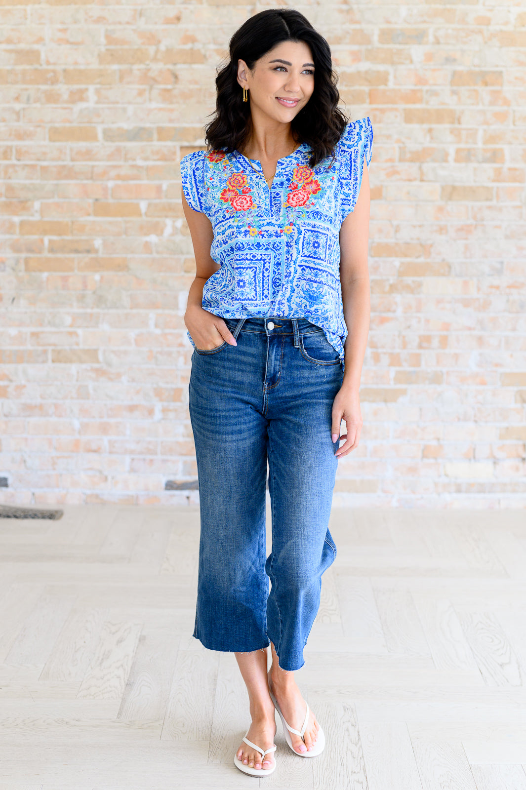 Keep Me Coming V-Neck Top in Ivory Royal Tops Ave Shops   