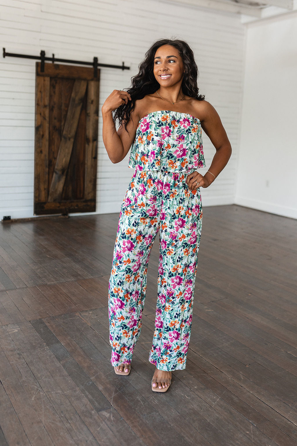 Life of the Party Floral Jumpsuit in Green Jumpsuits & Rompers Ave Shops   