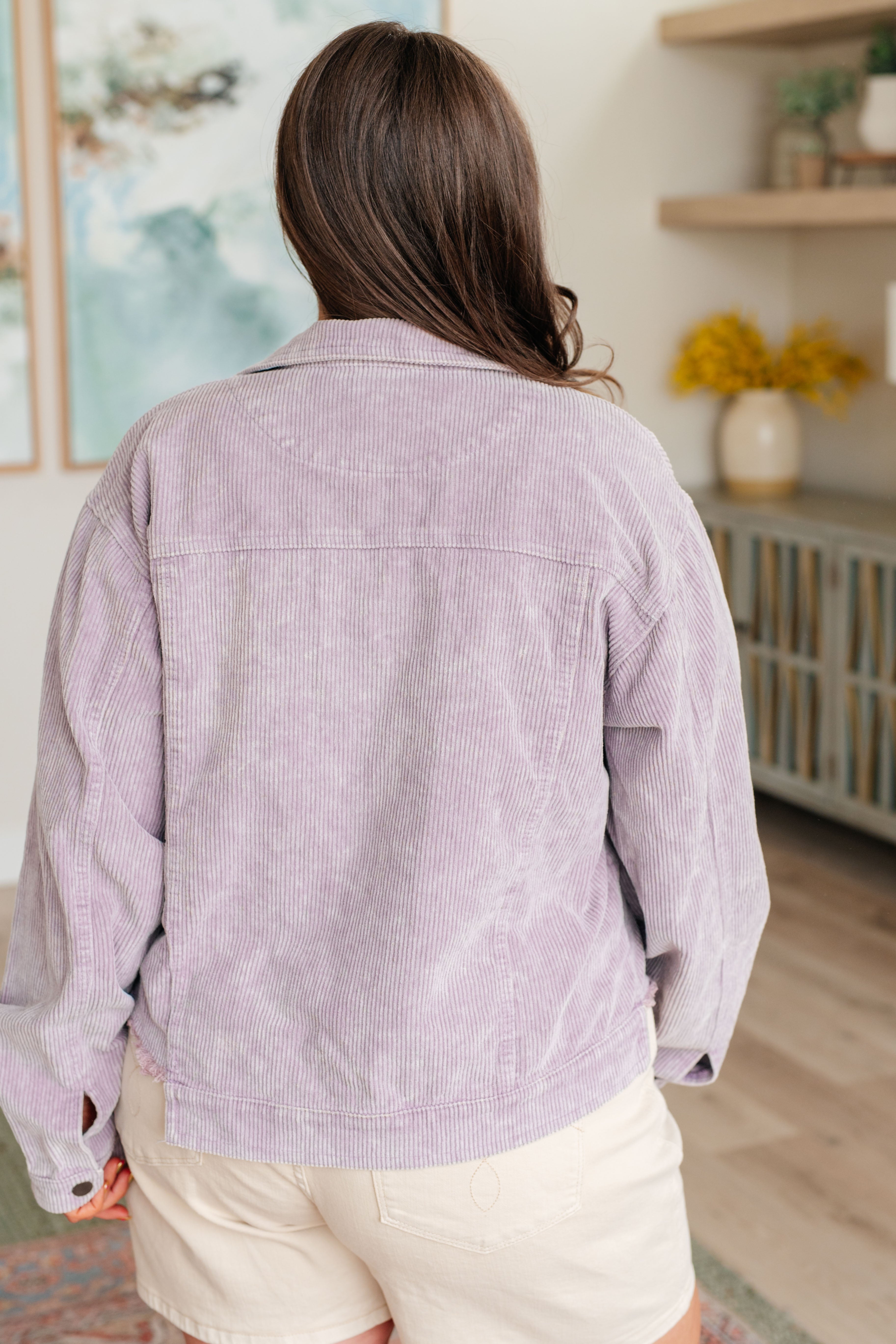 Main Stage Corduroy Jacket in Lavender Layers Ave Shops   