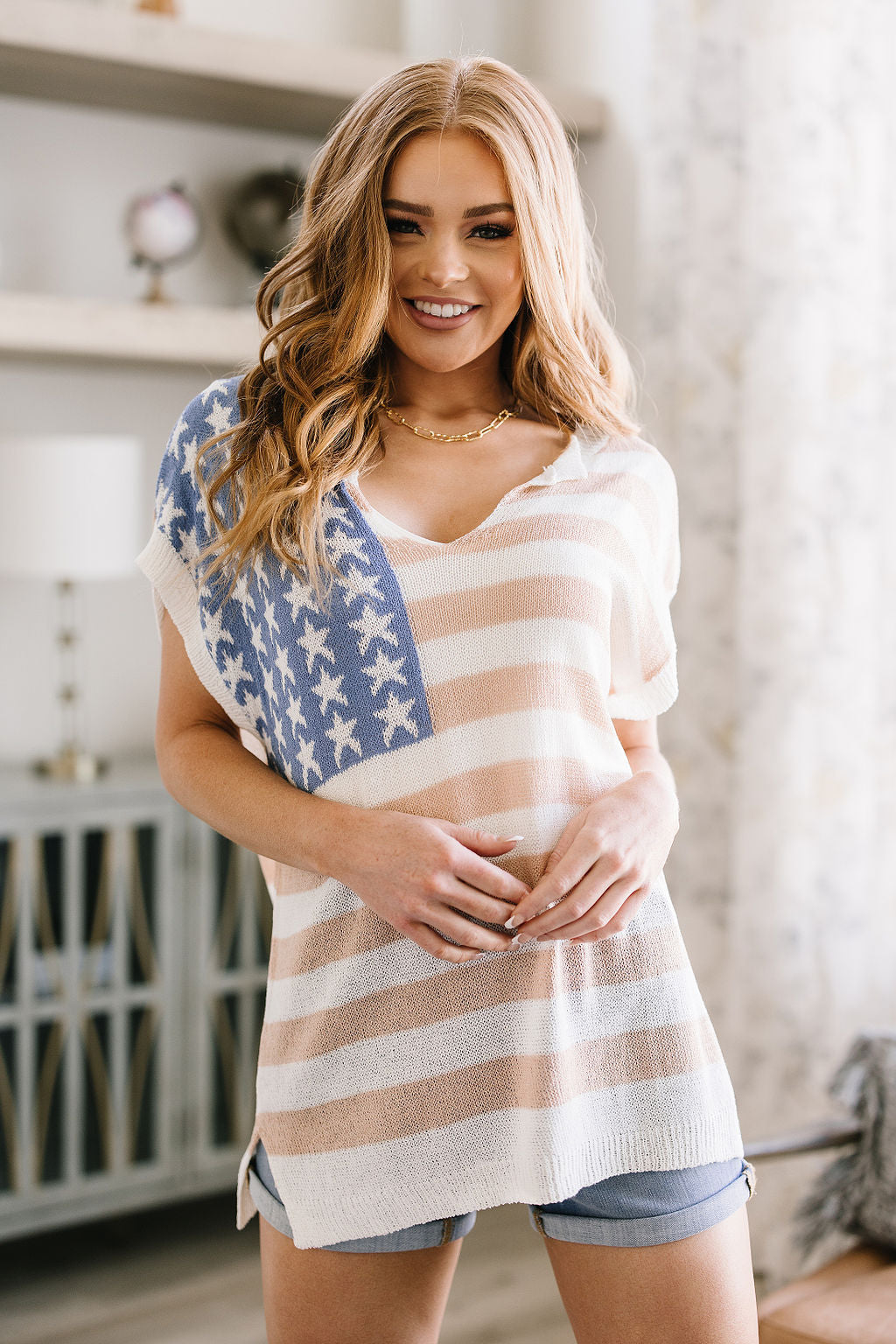 Old Glory Sleeveless Sweater Tops Ave Shops   