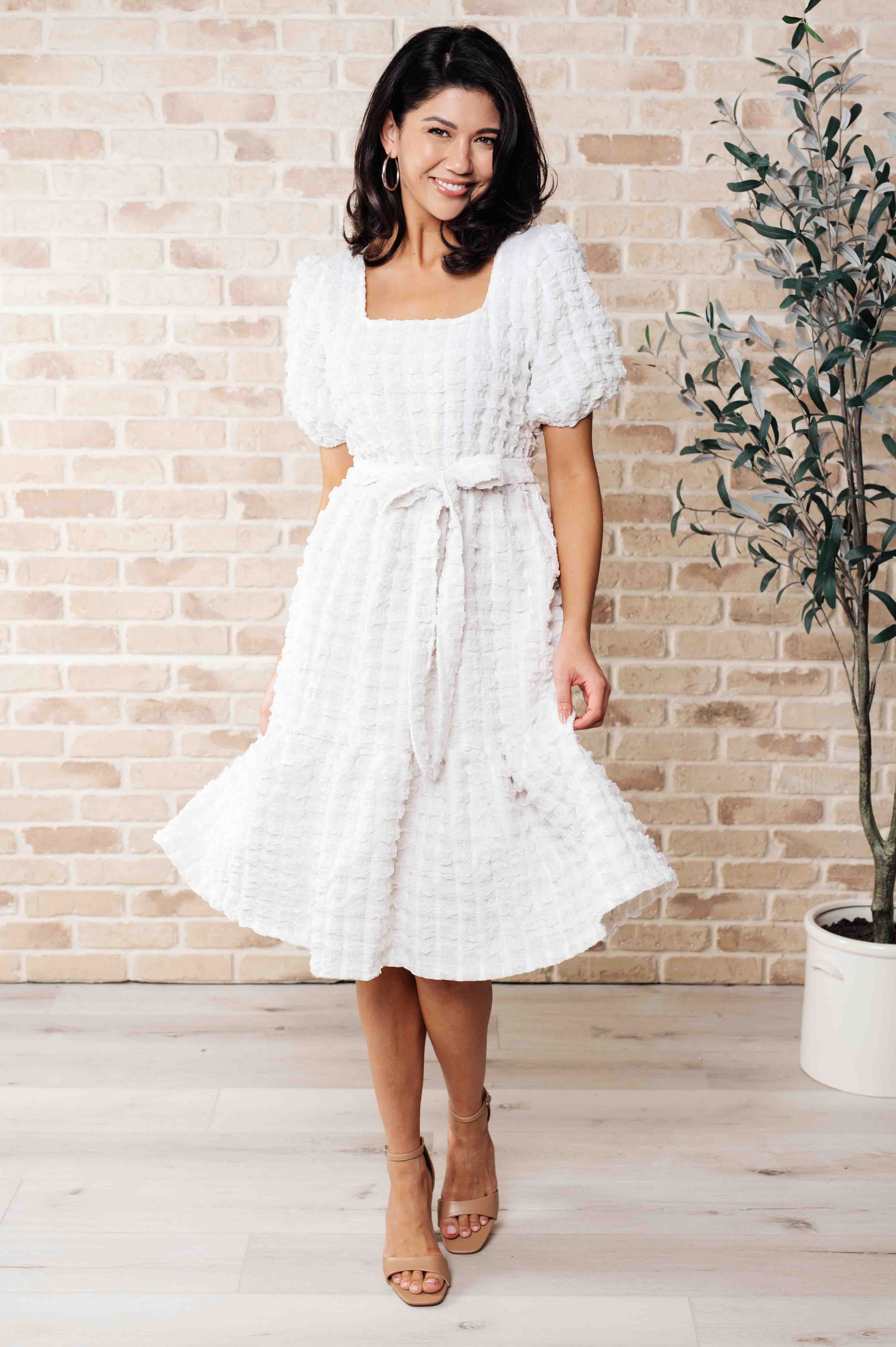 On Cloud Nine Bubble Midi Dress Womens Ave Shops   