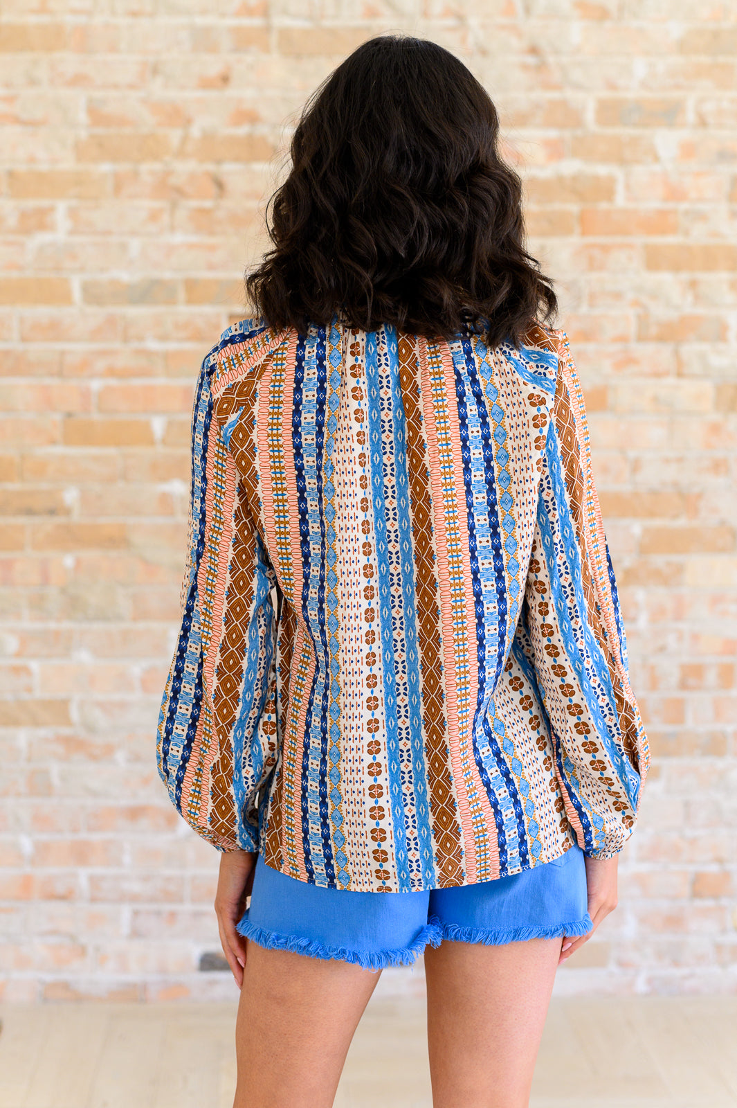 Open Sky Boho Tunic in Navy Mauve Tops Ave Shops   