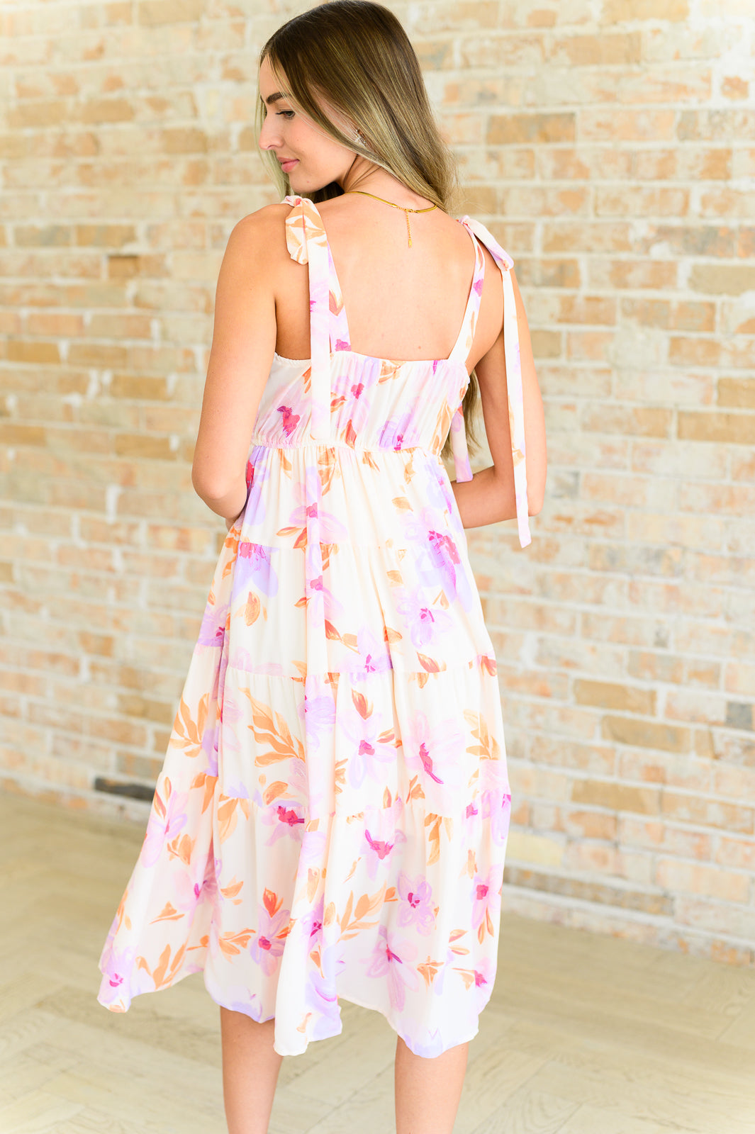 Pastel Petals Floral Midi Dress Dresses Ave Shops   