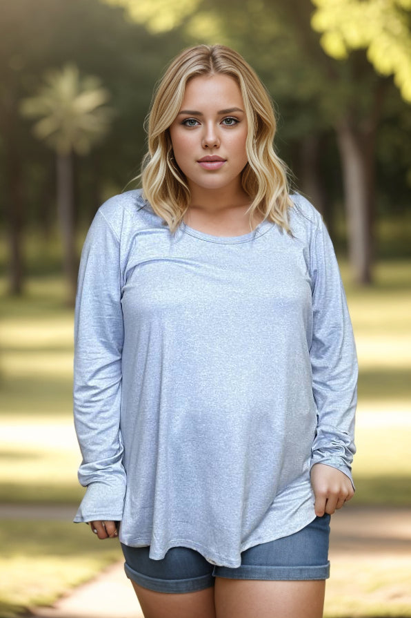 Powder Blue Long Sleeve  Boutique Simplified   