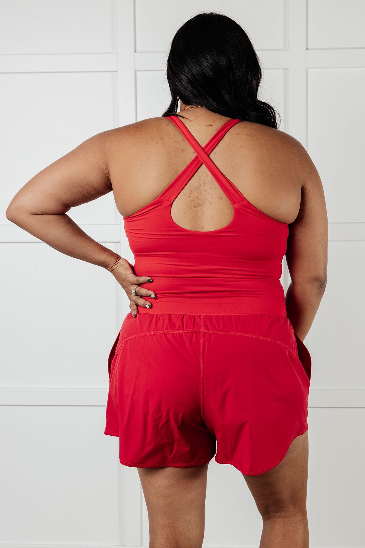 Raising Heart Rate Cutout Runsie In True Red