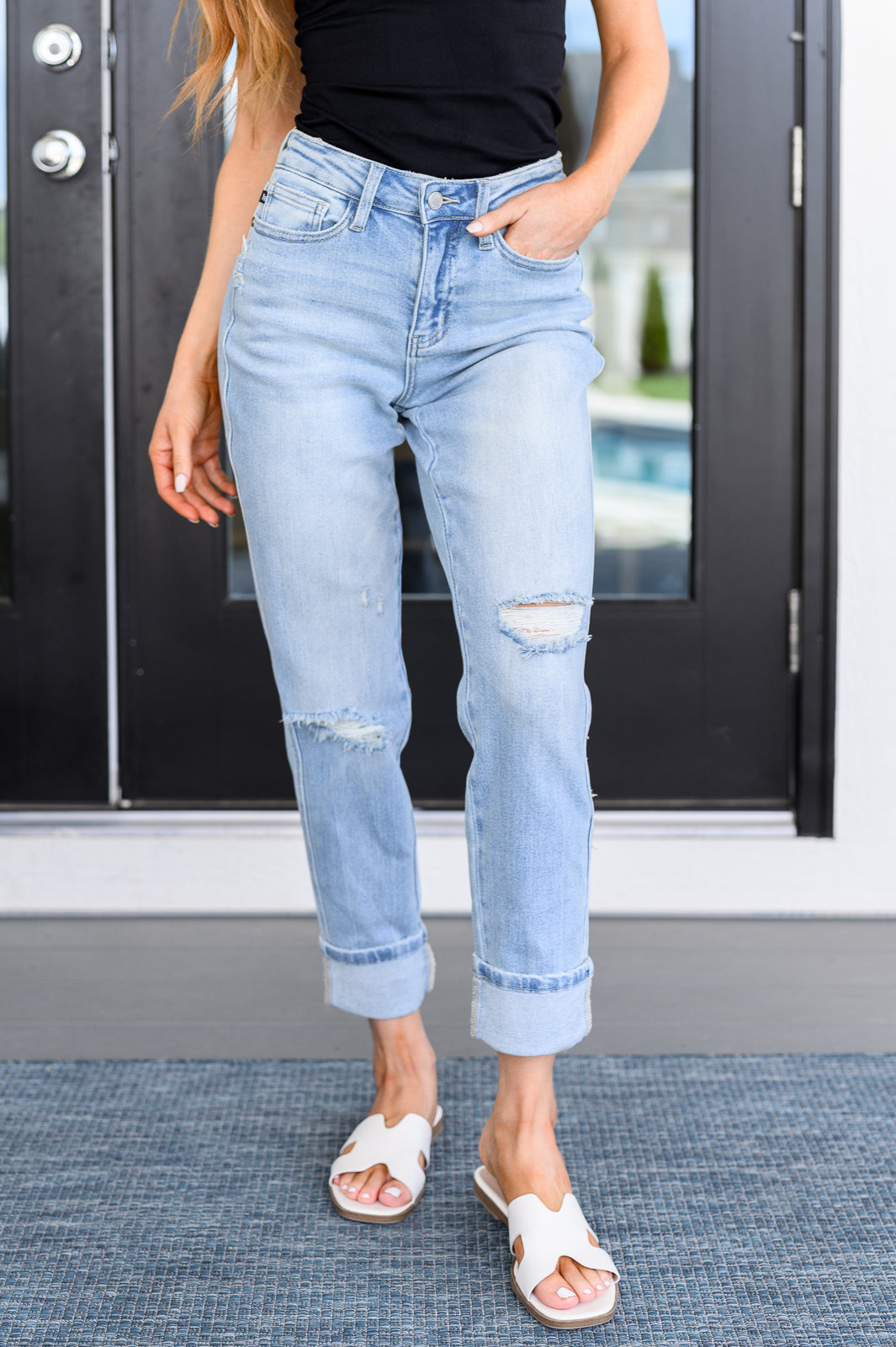 Sam Mid Rise Star Pocket Boyfriend Jeans Womens Ave Shops   